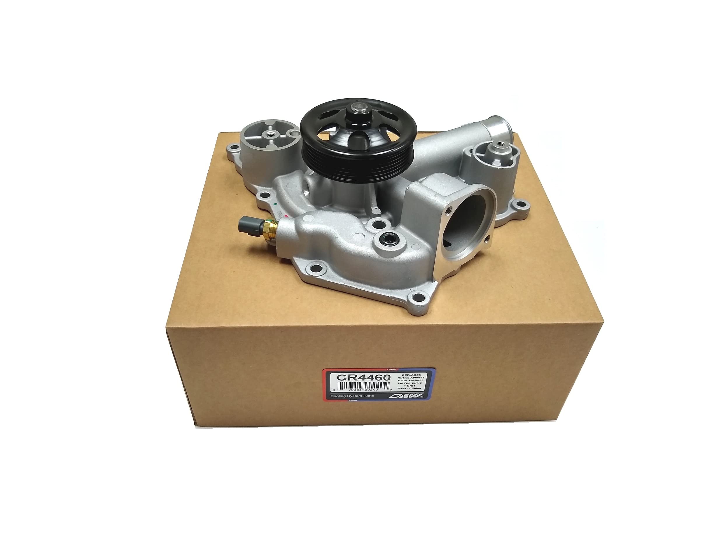 OAW CR4460 Water Pump W/Temp Sensor for 5.7L-V8, 6.4L-V8 on 2011-2023 Chrysler 300, Dodge Challenger, Charger, Durango, Jeep Gra