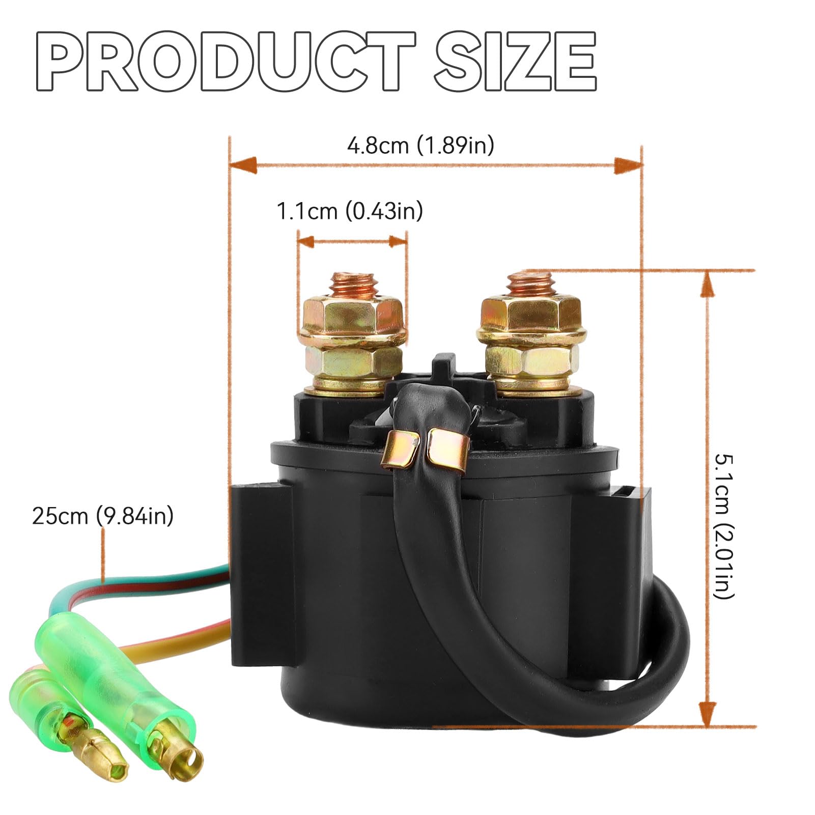 Starter Solenoid Relay For Honda Trx250 250Ex Recon 250 Fourtrax 300 350 Honda 400Ex / Kawasaki Kz440 Kz250 Ltd Ducster Klt200 Kz400 250 550 650 700 900 1000
