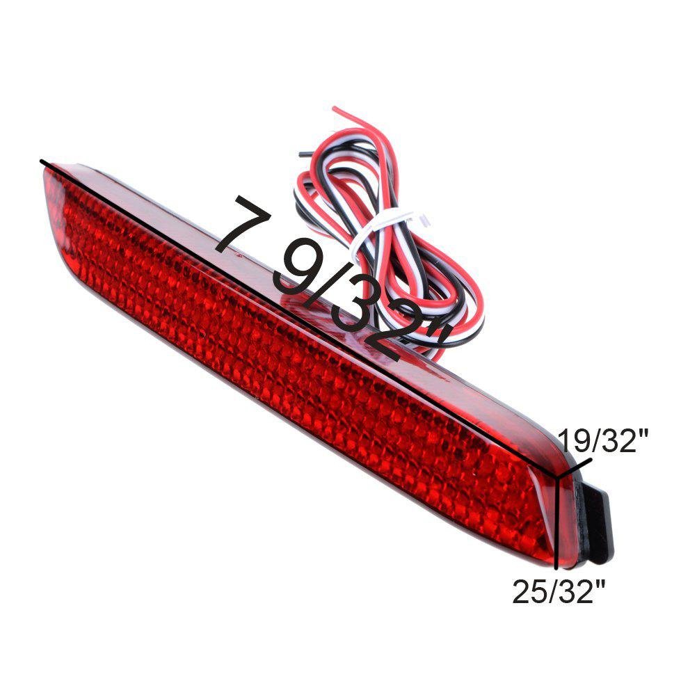 Xotic Tech 2pcs Reflector LED Rear Tail Brake Stop Turn Signal Fog Light Compati WBCARB077GK3W6L