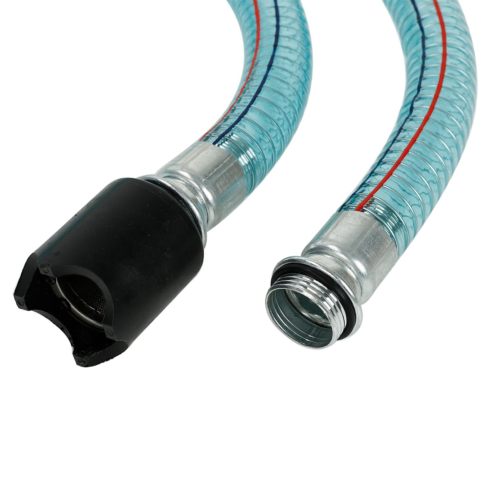 1 Inch Suction Hose For Fuel Transfer Pump With Threaded Couplings Oil Diesel Kerosene Transfer Hose Tube 6 Feet Length