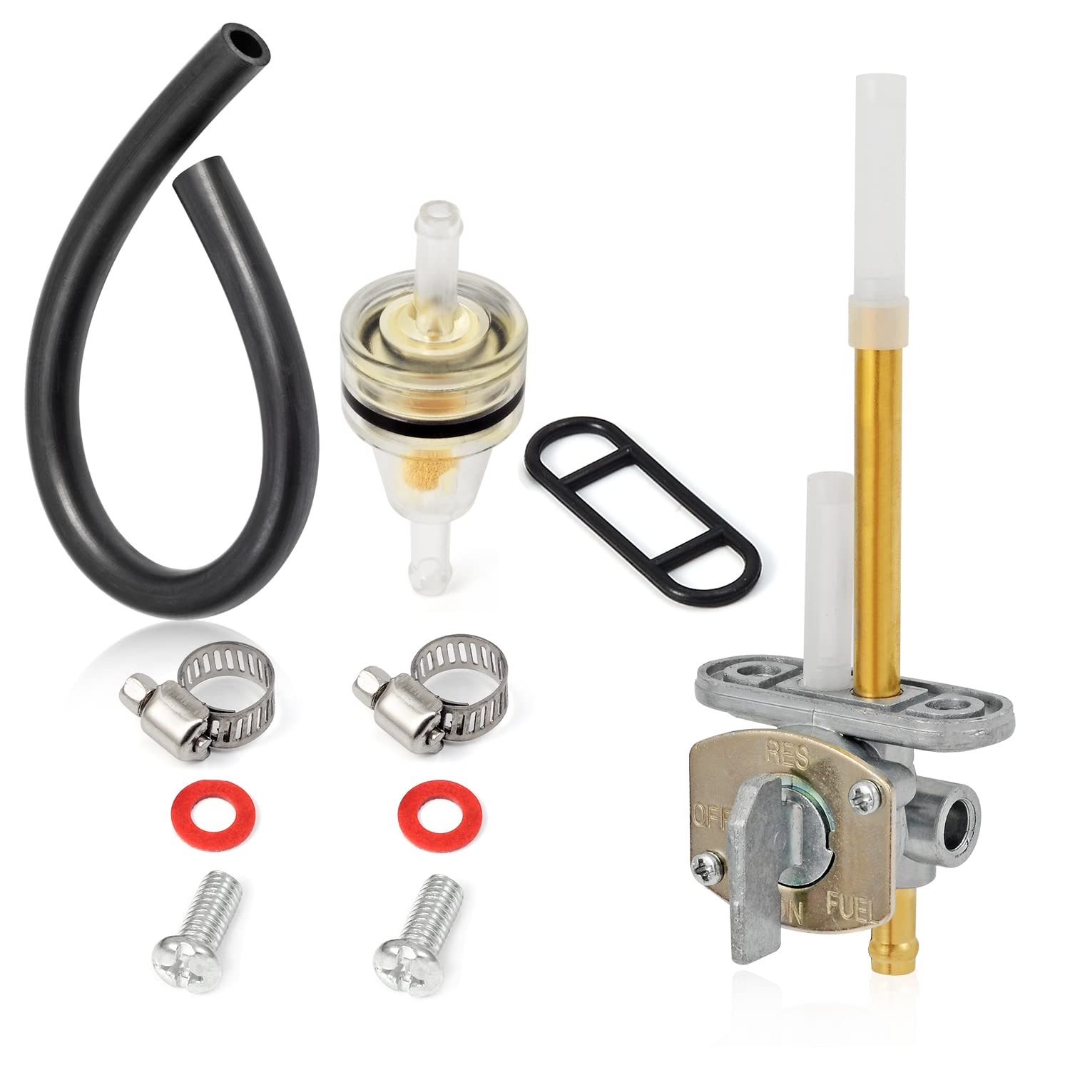 Fuel Valve Petcock Kit For Yamaha Big Bear 350 1987-1999 Kodiak 400 4Wd 1993-1999 Yz125X 2020-2022 Yz250X 2016-2022