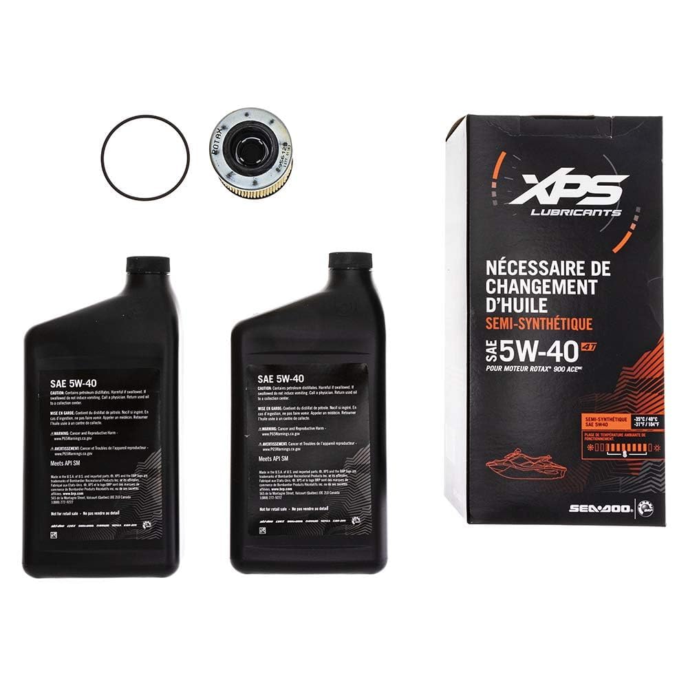 Sea-Doo 4T 5W-40 Synthetic Blend Oil Change Kit For Rotax 900 Ace Engine
