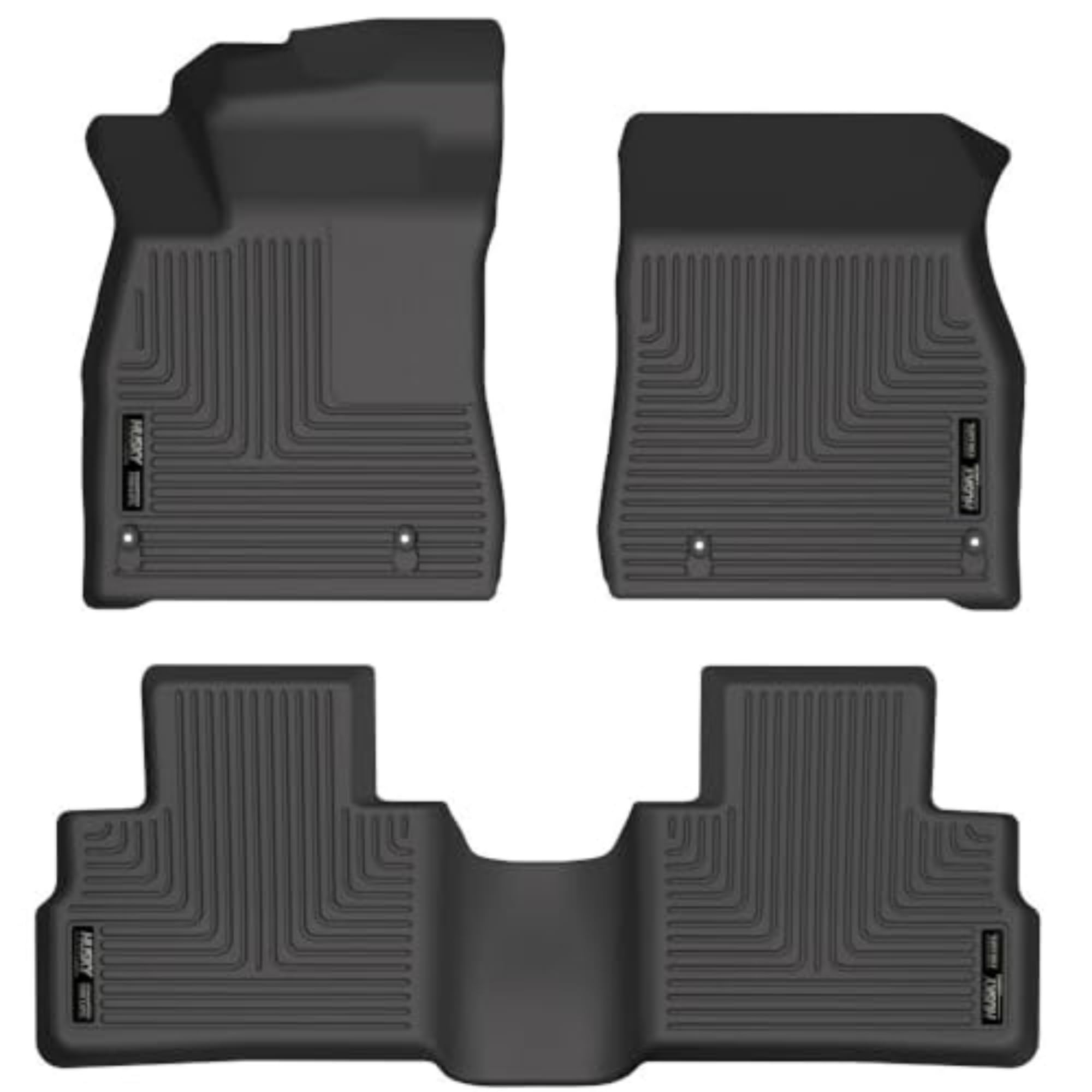 Husky Liners Weatherbeater Floor Mats | Fits 2020-2024 Nissan Sentra | Front & 2Nd Row, 3-Pc Black - 95061