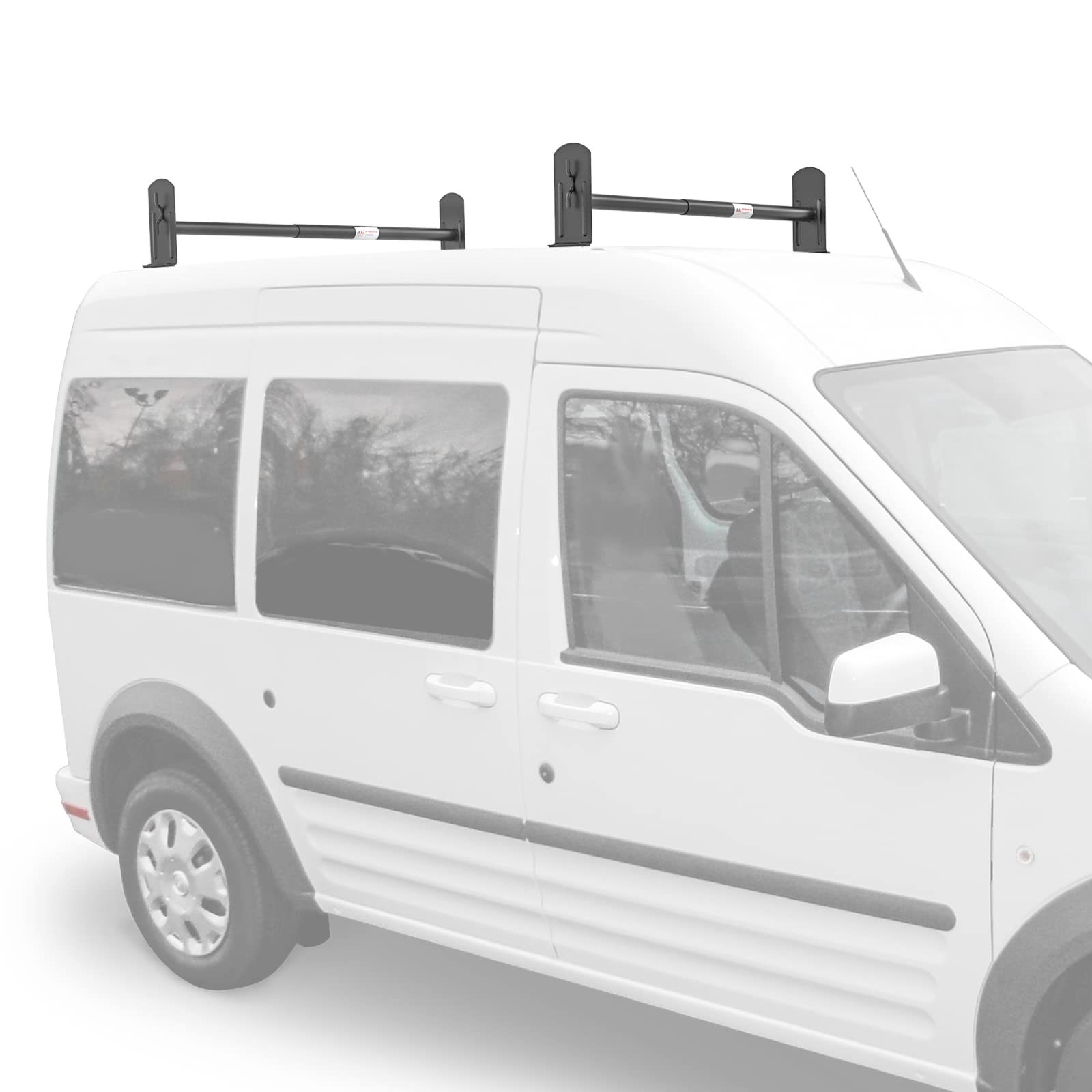 Aa-Racks Model Dx36 Compatible Ford Transit Connect 2008-13 Steel 2 Bar Utility Drilling Van Roof Ladder Rack System - Sandy Bla