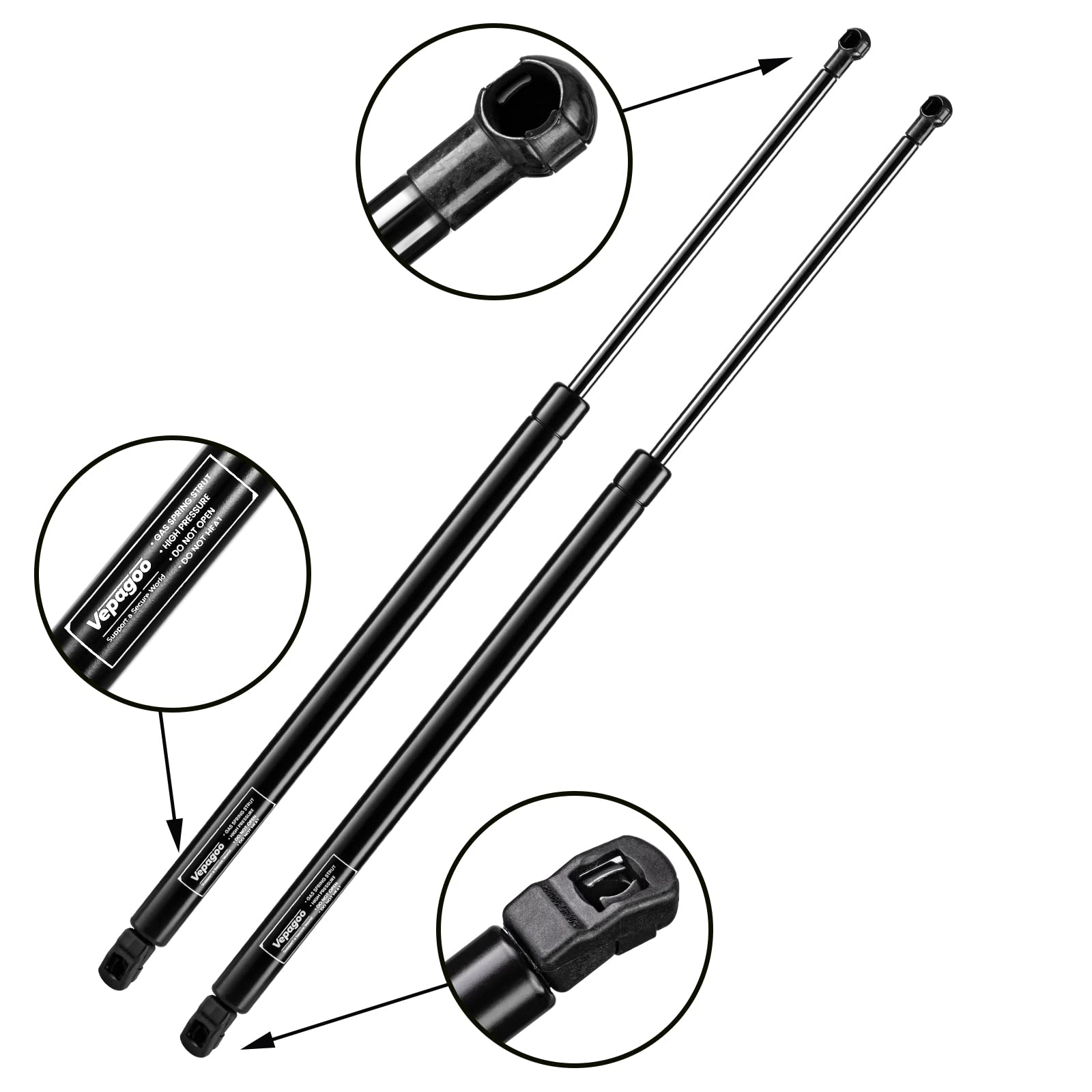 Vepagoo 6156 Rear Hatch Liftgate Tailgate Lift Support Gas Shock Strut Compatible With 2007-2013 Cadillac Escalade, 2007-2014 Ch