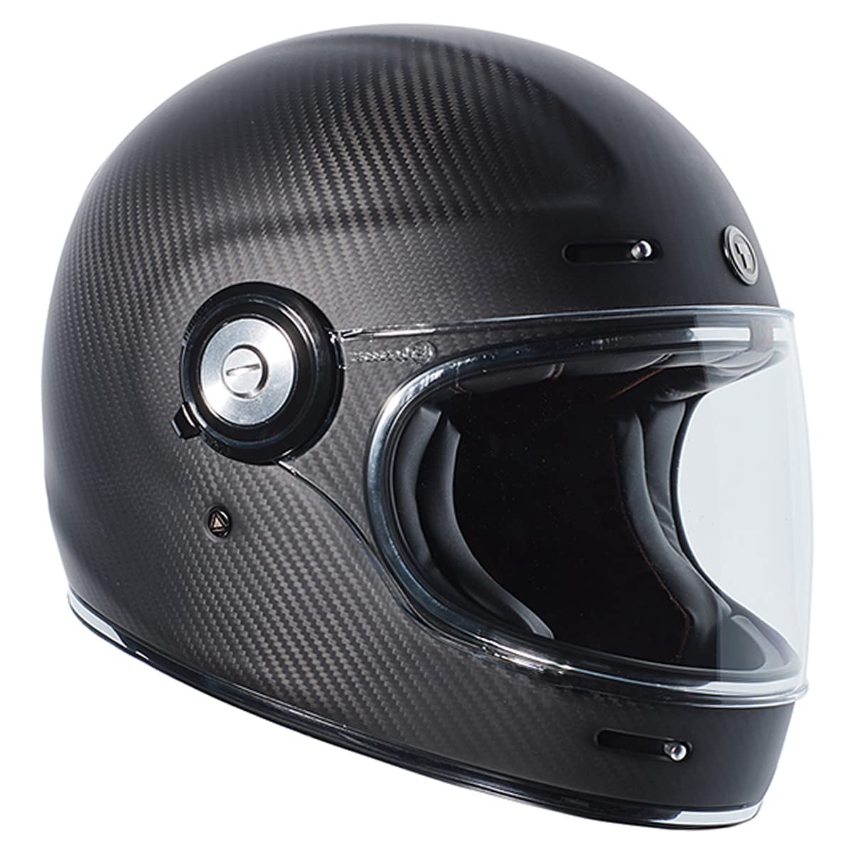 Torc T1 Unisex-Adult Retro Full-Face-Helmet-Style Motorcycle (Carbon Fiber Matte Black, X-Large)