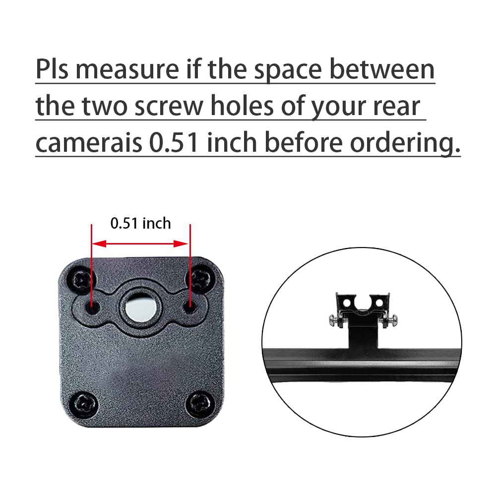 Arbutin Reverse Rear Camera License Plate Bracket Universal Car Dash Cam Mirror Camera Kit Rearview Camera Mount, Installation H