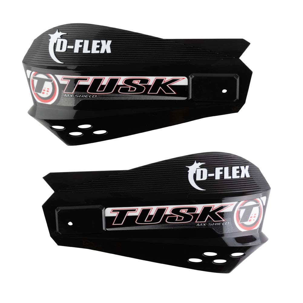 Tusk D-Flex Handguards With Mx Shields Black 1 1/8'' Bar Mounts