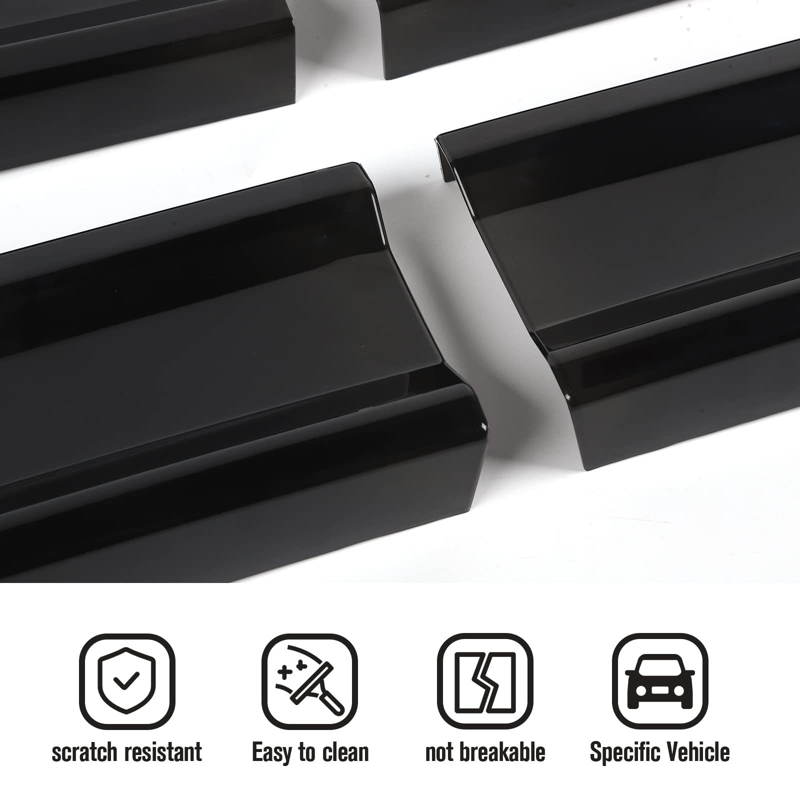 Jecar Smoked Tail Light Covers Rear Light Guards Exterior Accessories For Dodge Challenger 2009-2014, Black