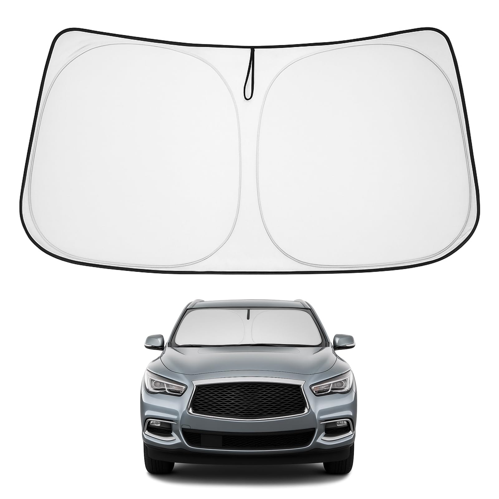 Proadsy Front Windshield Sun Shade Foldable Sunshade Protector Custom Fit 2014-2021 Infiniti Qx60 Accessories 2023 Upgrade