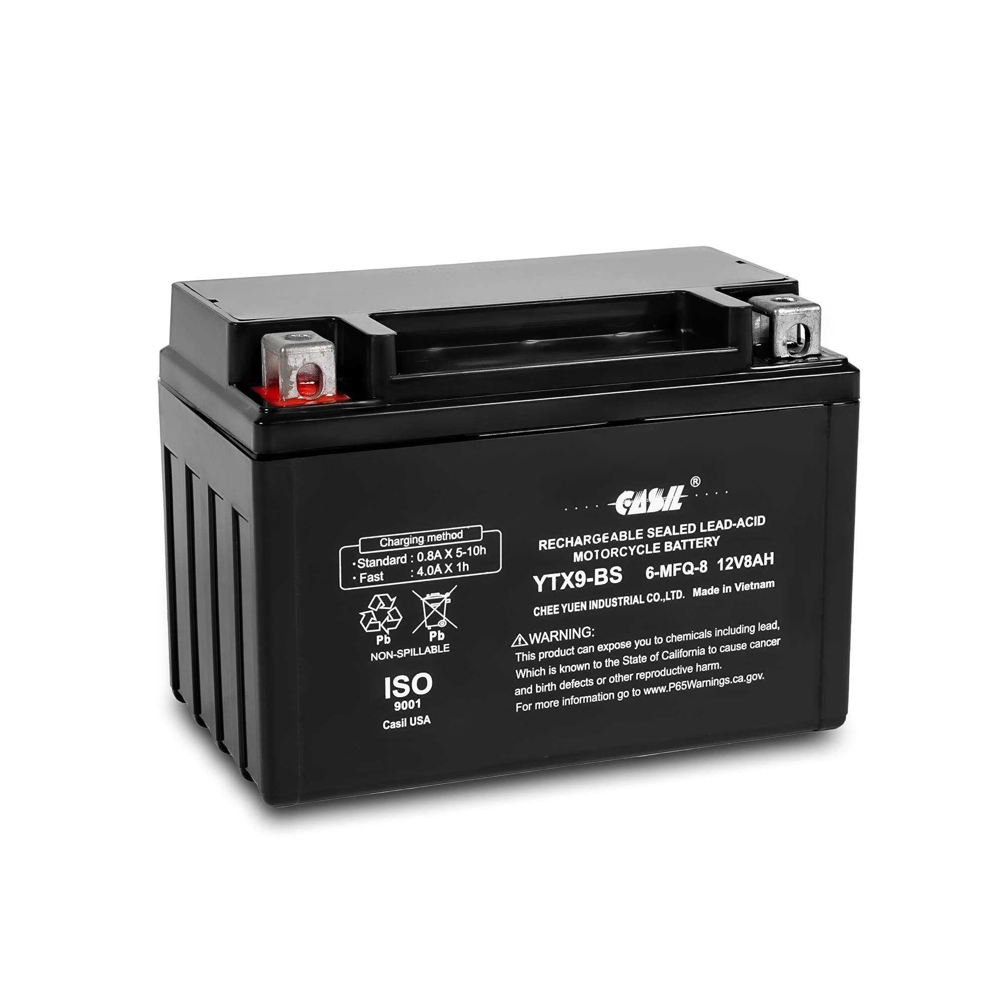 Ytx9-Bs Battery 12V 8Ah 135 Cca High Performance Agm Sla Power Sport Battery Lead_Acid_Battery By Casil