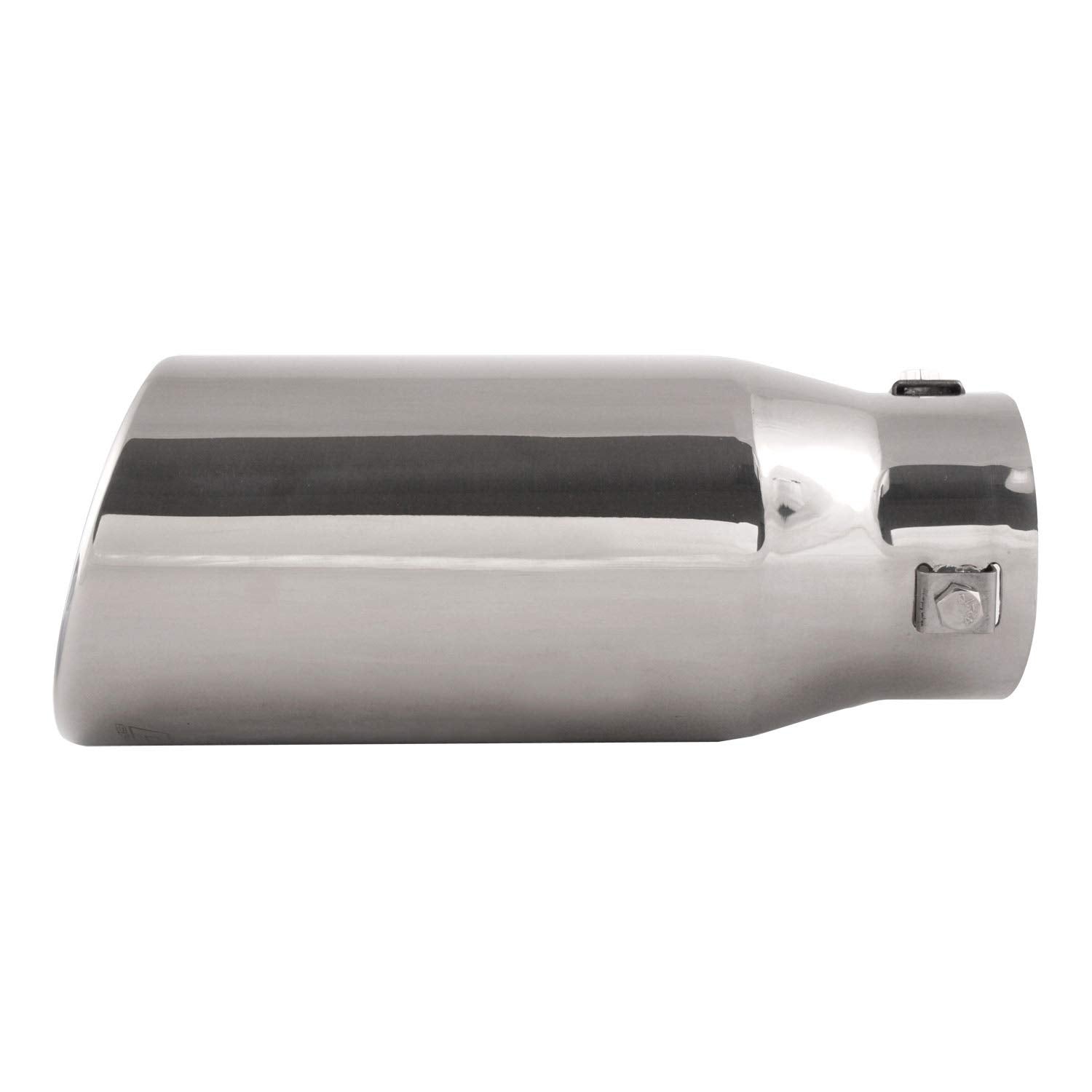 DC Sport Polished Stainless Universal Bolt On Exhaust Slant Cut Tip 2.875'' Inlet 3.75'' Outlet