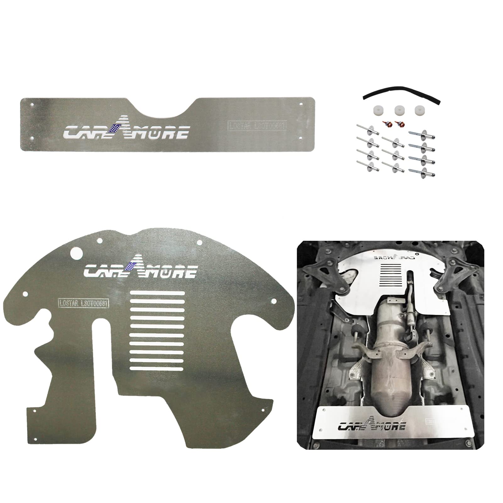 Catalytic Converter Protector Shield Defender Aluminum Replacement For Toyota Prius 2010 2011 2012 2013 2014 2015 - Catalytic Converter Anti Theft