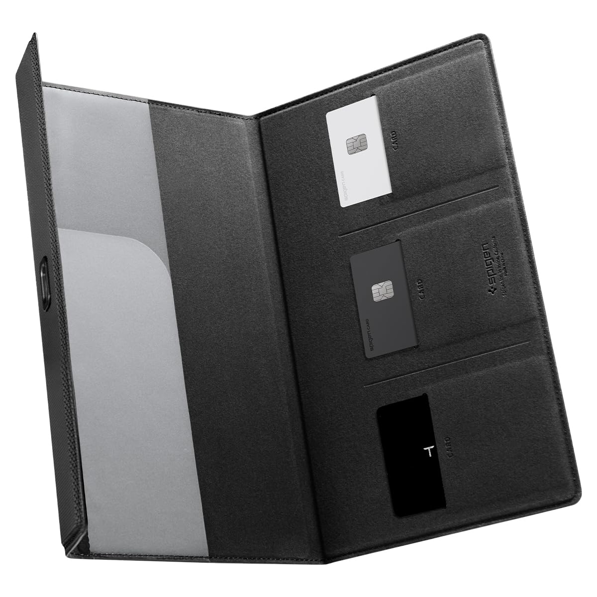 Spigen Car Registration And Insurance Card Holder Premium Velo Vegan Leather Designed For New Tesla Model Y 2025 Refresh & 3/Y/S