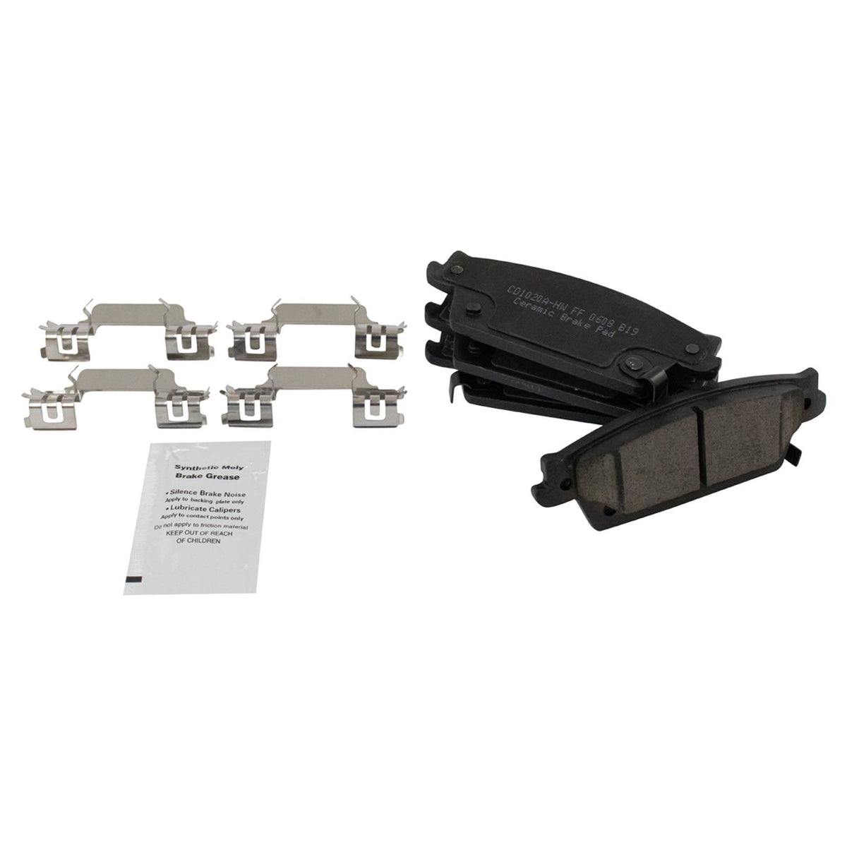 TRQ Rear Brake Pads Ceramic Compatible with 2006-2007 Cadillac CTS 2004-2009 SRX 2005-2009 STS