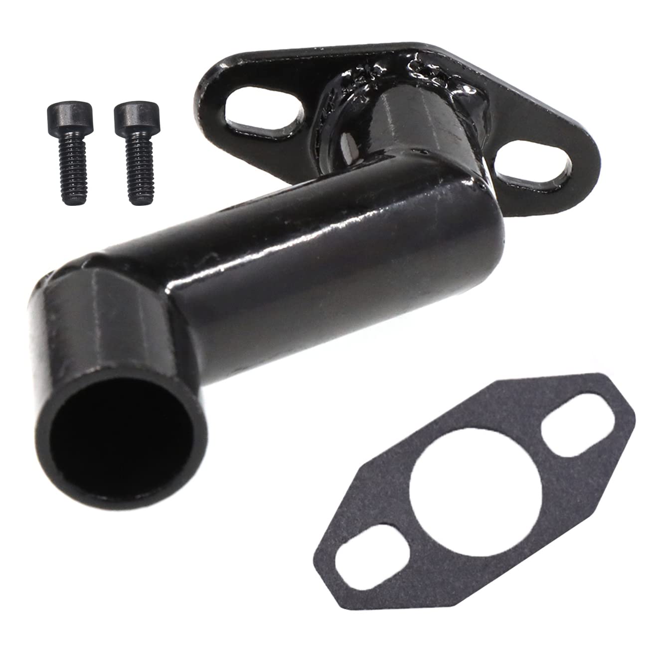 Jrl 32Mm-40Mm Black Offset Intake Manifold And Gasket For 49Cc 66Cc 80Cc Motorized Bike Motorised Bicycle (Black)