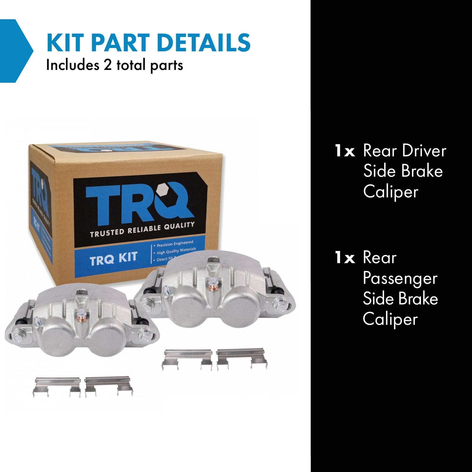 Trq Rear Brake Caliper Set Compatible With 2001-2006 Chevrolet Silverado 3500 2007 Silverado 3500 Classic 2007-2010 Silverado 35