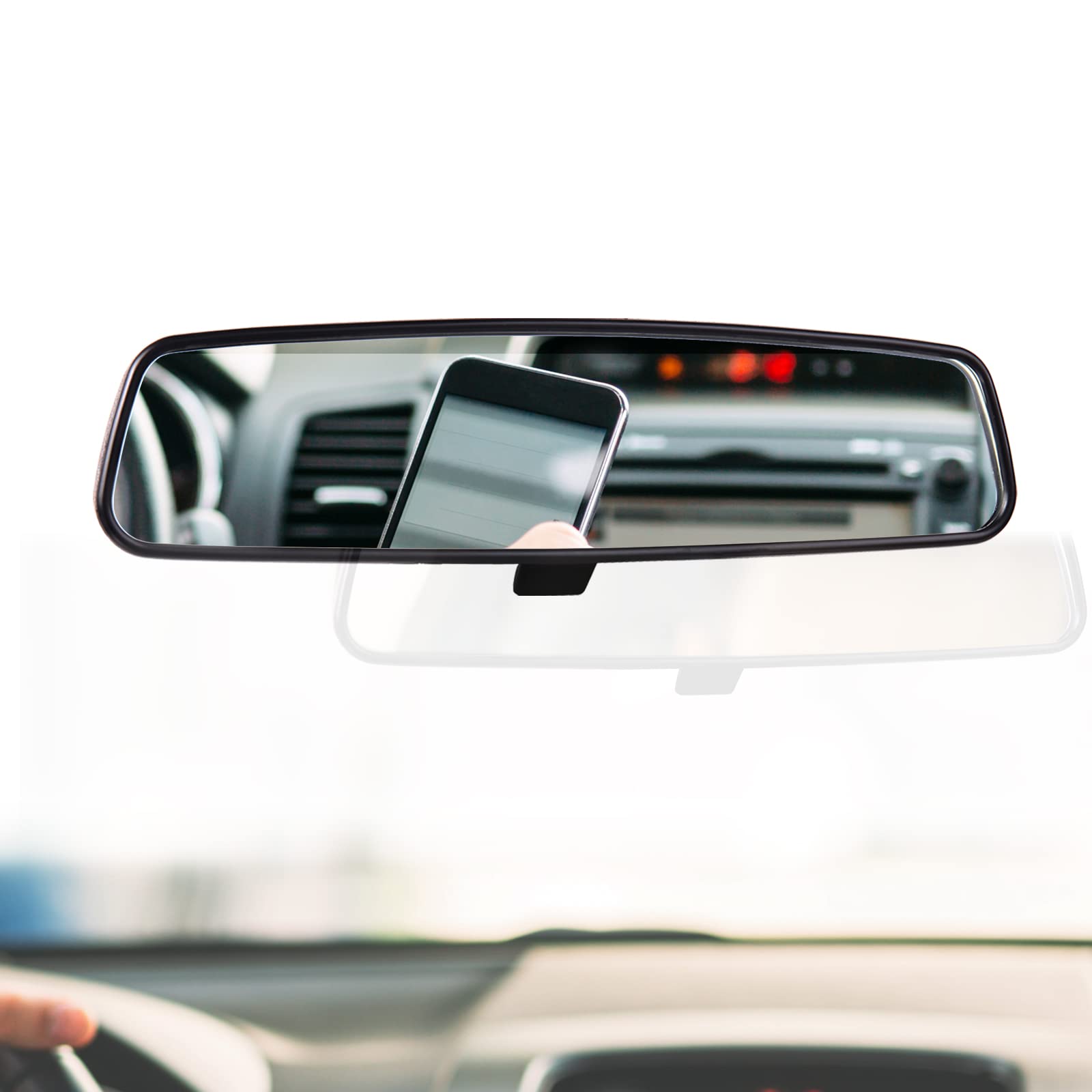 Ford Rear View Mirror Compatible With Ford 1997-2009 F150 F250, 1998-2005 Ranger, 1997-2012 Mustang, 2001-2016 Escape, 1997-2010