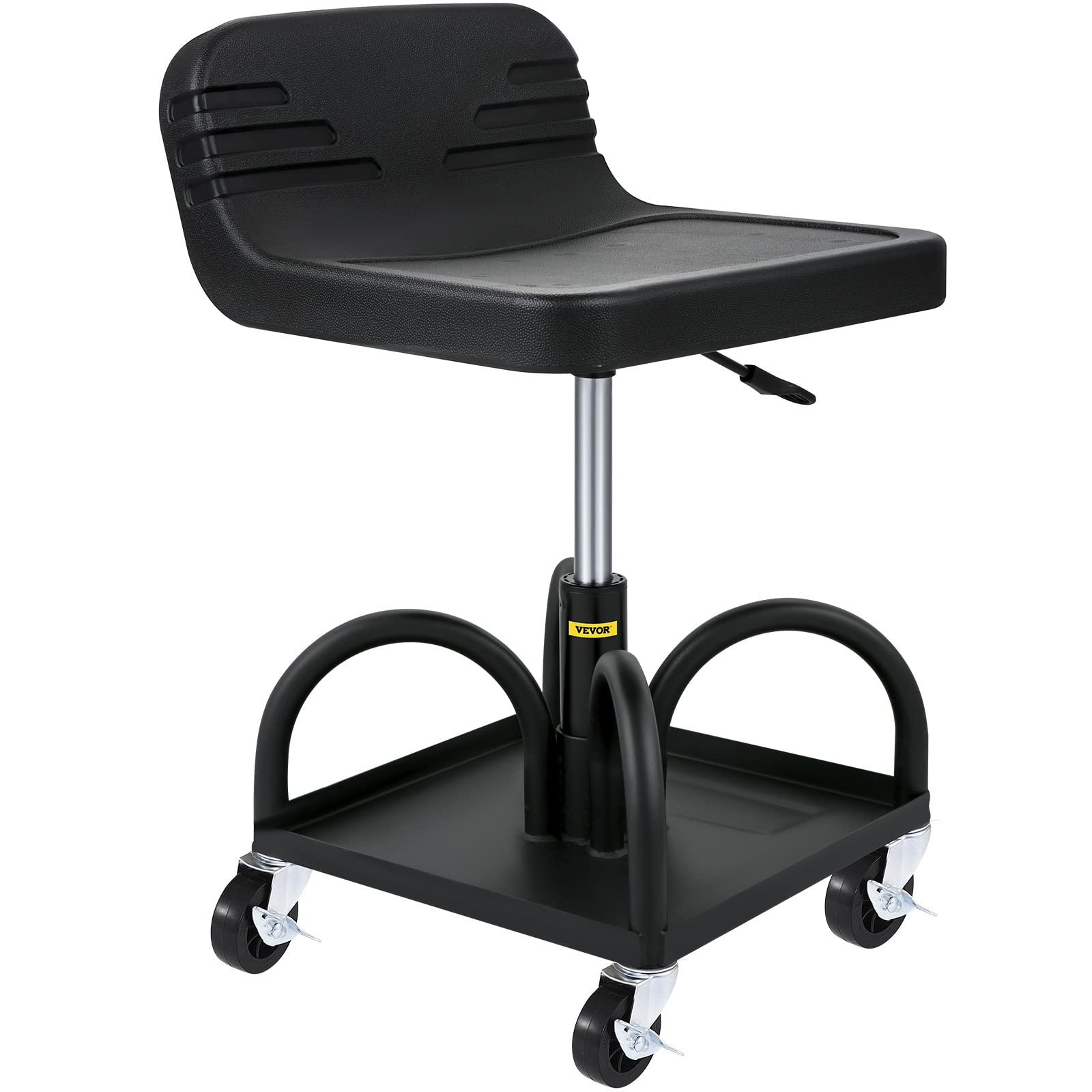 Vevor Mobile Rolling Seat, 300Lbs Capacity, 15.7'' To 20.5'' Adjustable Height, Mechanic Rolling Stool With Swivel Wheels And To