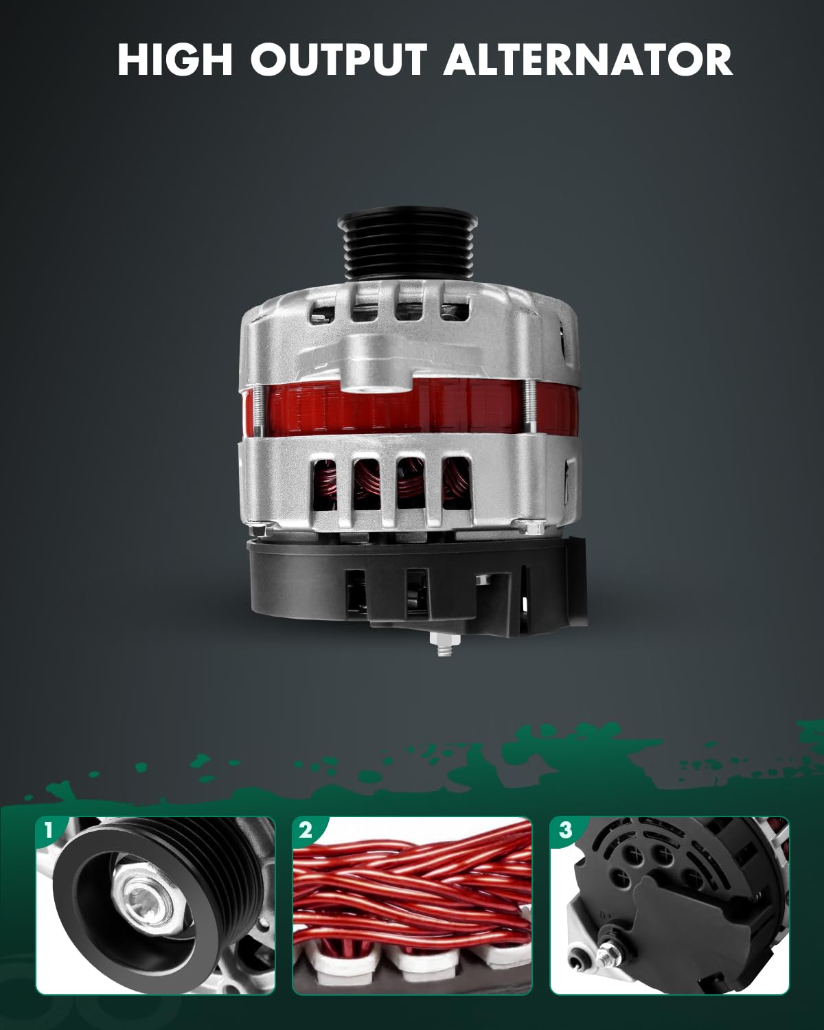 SCITOO Alternator Fits for Chevrolet Aveo 04-08, Aveo5 06-08 & for Pontiac Wave 05-08 & for Suzuki Swift+ 04-08, L4 1.6L - 12V 8