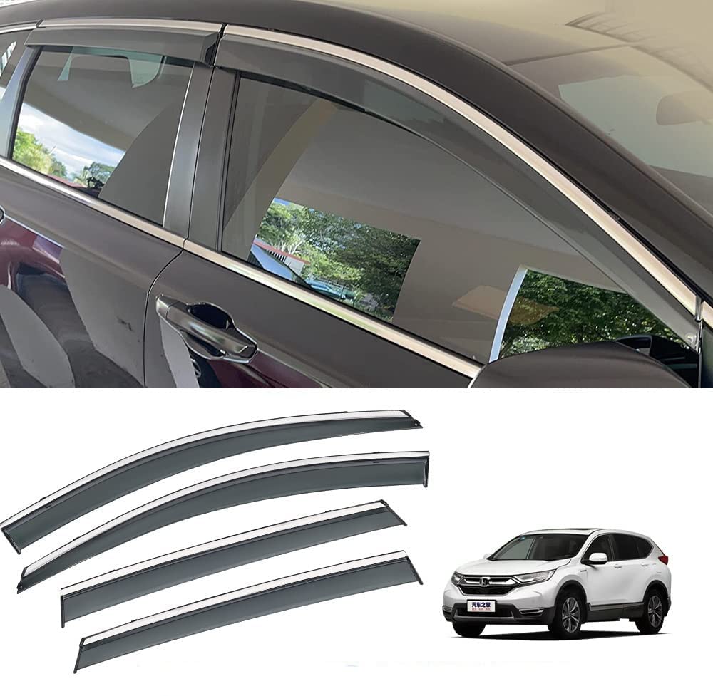 Vesul Compatible With 2017-2022 Honda Cr-V Crv Lx Ex Ex-L Touring Clip On Rain Guard Vent Visor Window Wind Deflector Shield Cov