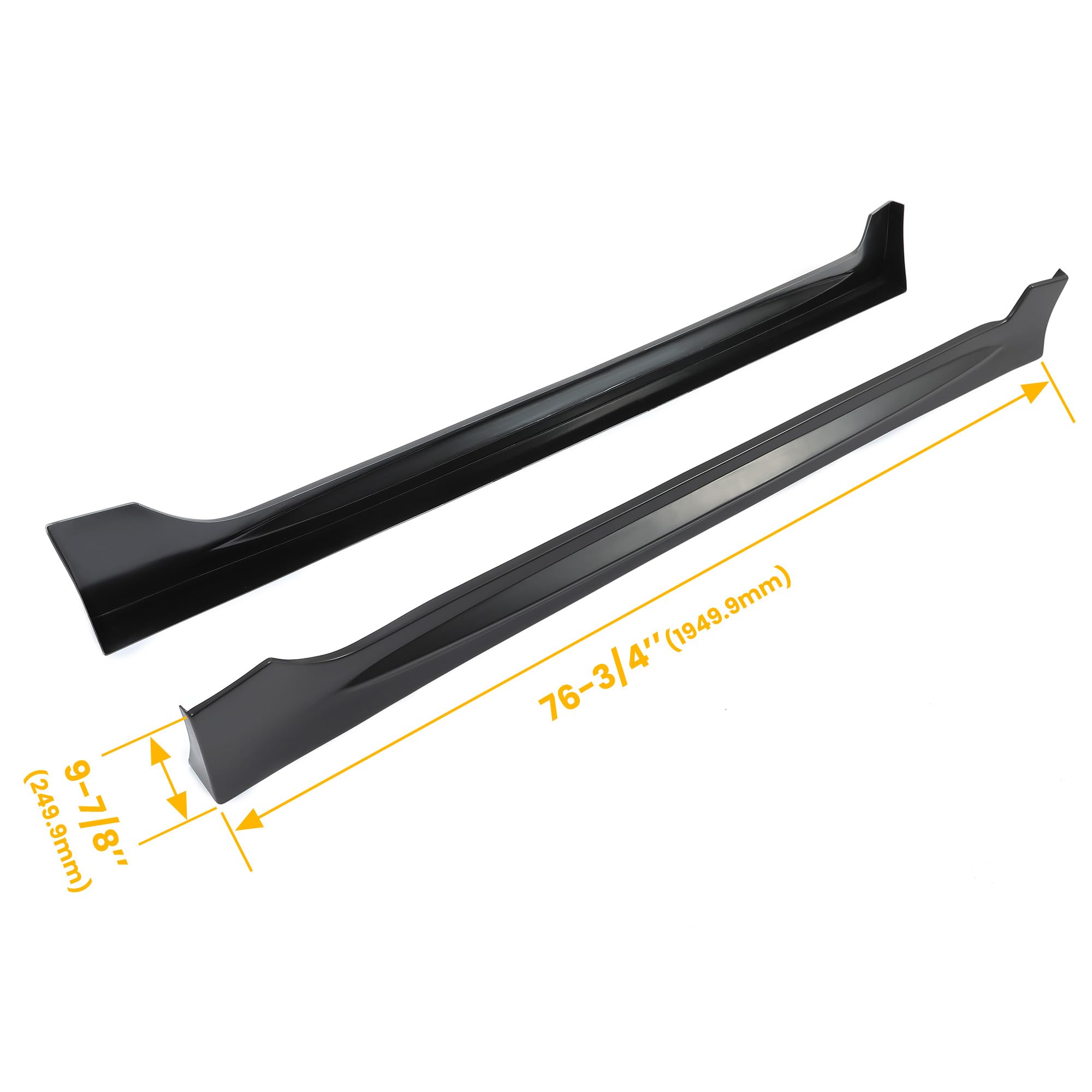 HECASA Side Skirts Replacement Compatible with 2006-2011 Honda Civic 4 Door Sedan Rocker Panels Guard Side Extension Splitter Bl