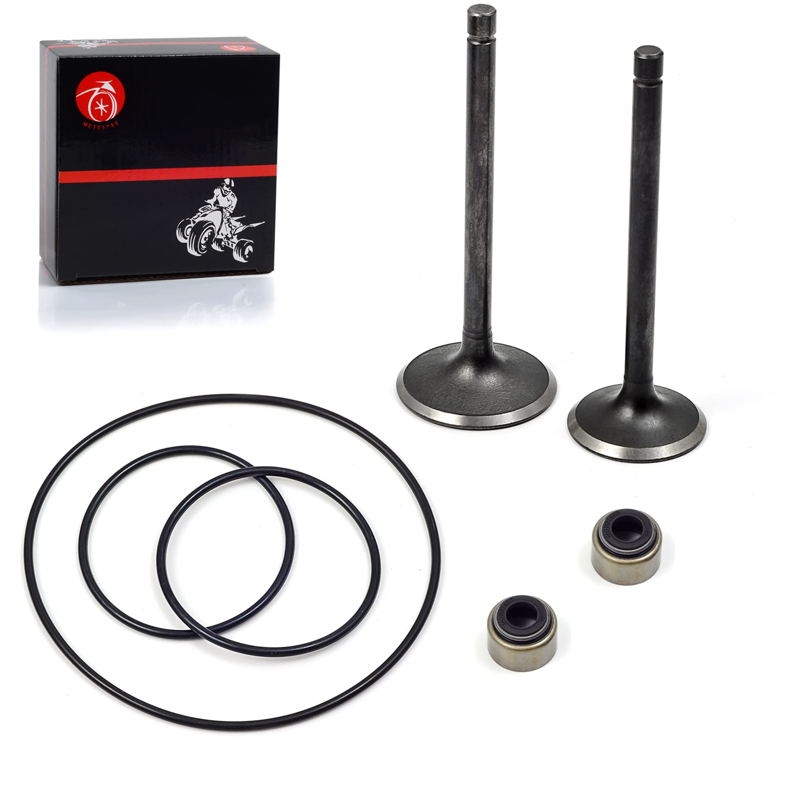 MOTO1988 Intake Valve Exhaust Valve Compatible For Yamaha Warrior 350 Raptor 350 Grizzly 350 Wolverine 350 Bruin 350 Big Bear 35