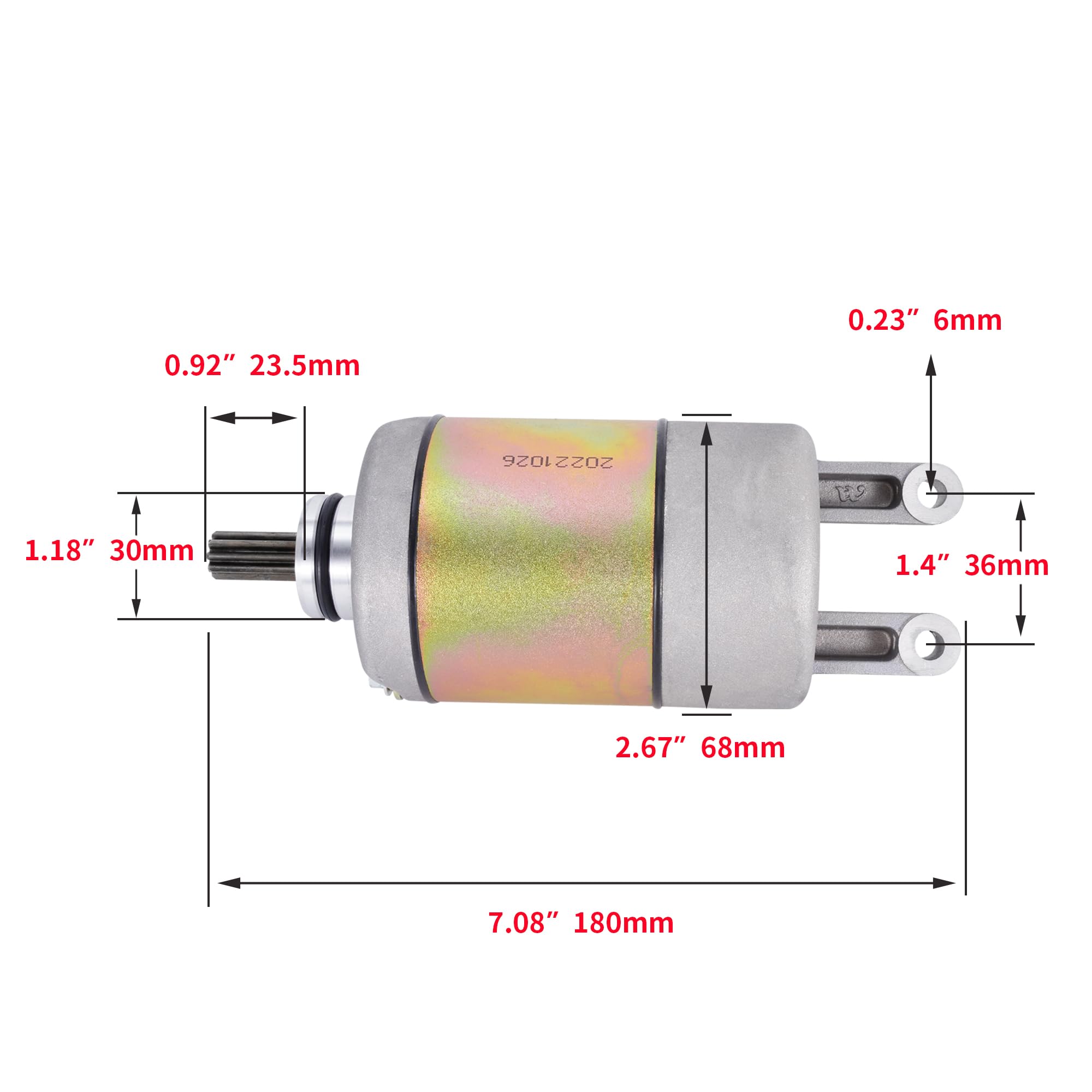 Starter Starting Motor Replacement For Manco Talon Linhai Bighorn 260Cc 300Cc 4X4 Atv Utv