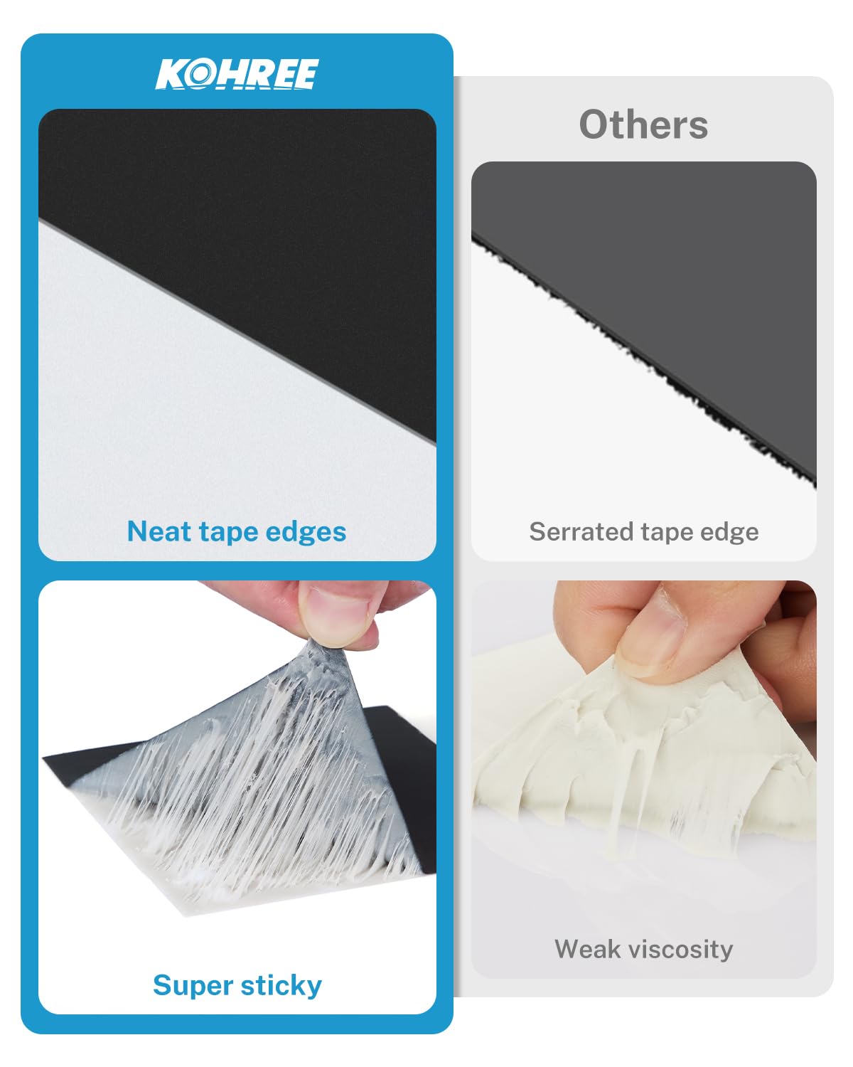 Kohree Rv Sealant Tape, 2 Inch X 50 Foot Rv Roof Tape Black, Uv & Weatherproof Butyl Sealant Roofing Tape For Rv Repair, Window,