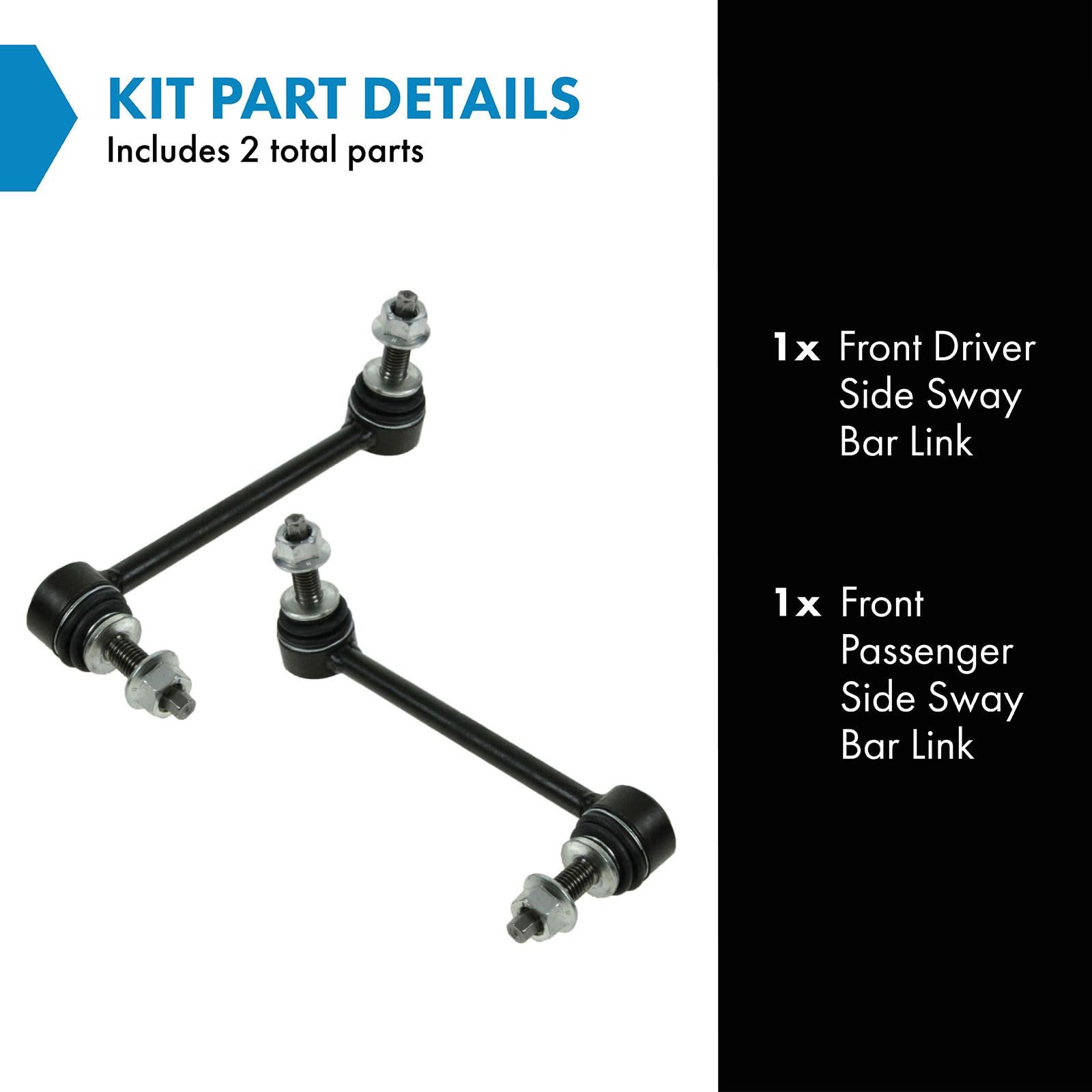 Trq Driver & Passenger Side Sway Bar Stabilizer Link Set Compatible With 2005-2022 Chrysler 300 2008-2022 Dodge Challenger 2006-
