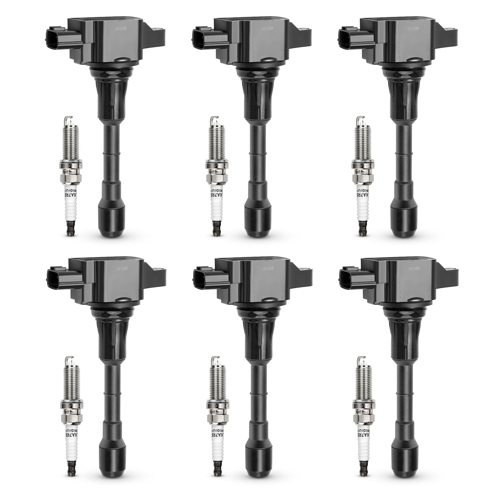 Uf550 Ignition Coil & 1406 Double Iridium Spark Plug For Nissan Altima Maxima Murano Pathfinder Quest 350Z/Infiniti Ex35 Fx35 G2
