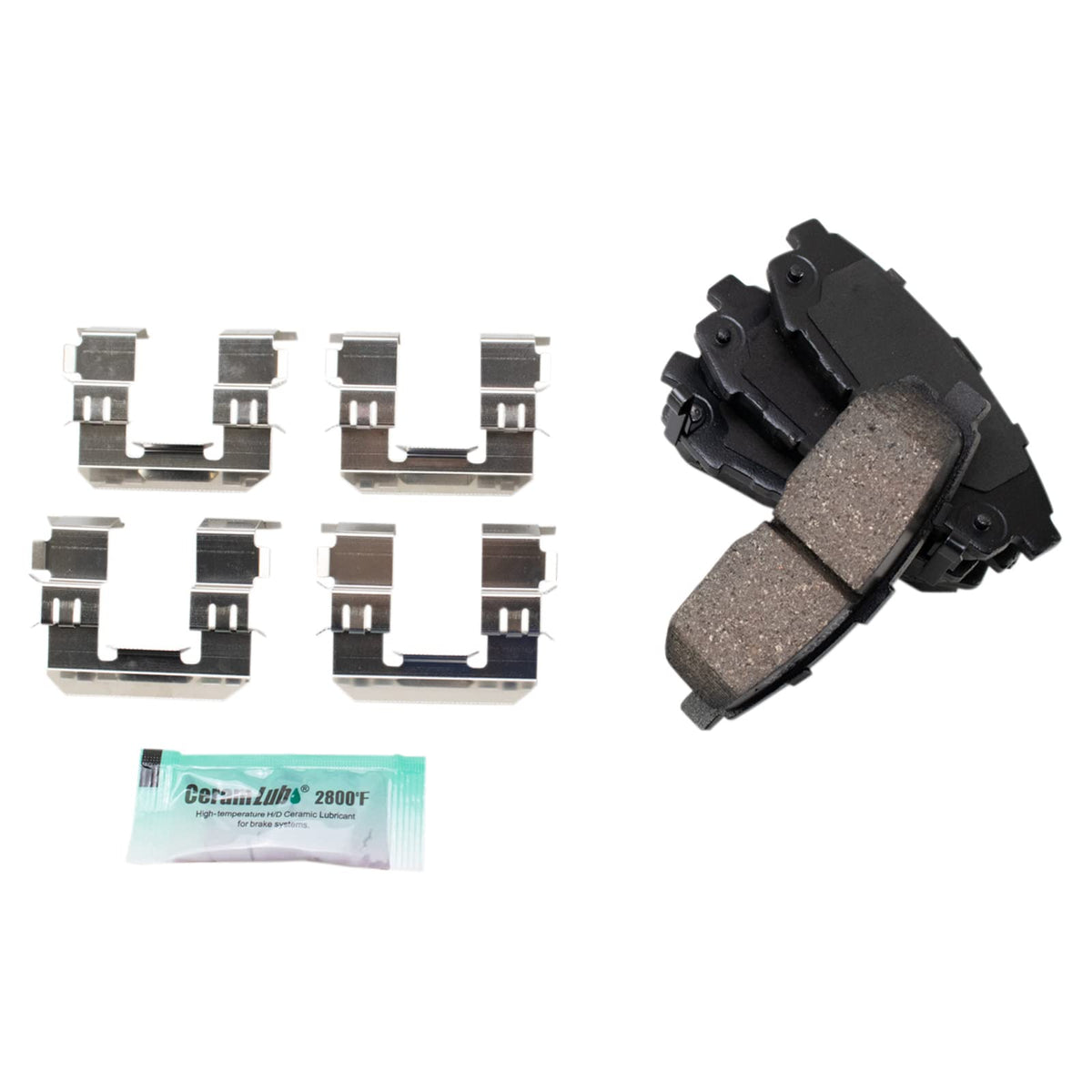 TRQ Rear Brake Pads Ceramic Compatible with 2004-2006 Mazda MPV
