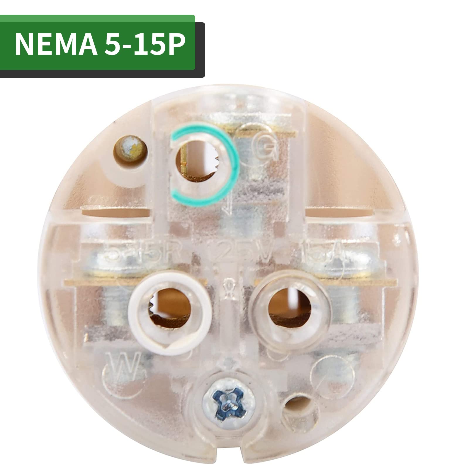 Rvguard Extension Cord Ends Male And Female Plug, 15 Amp 125 Volt Heavy Duty Replacement Plug & Connector Set, Straight Blade Pl