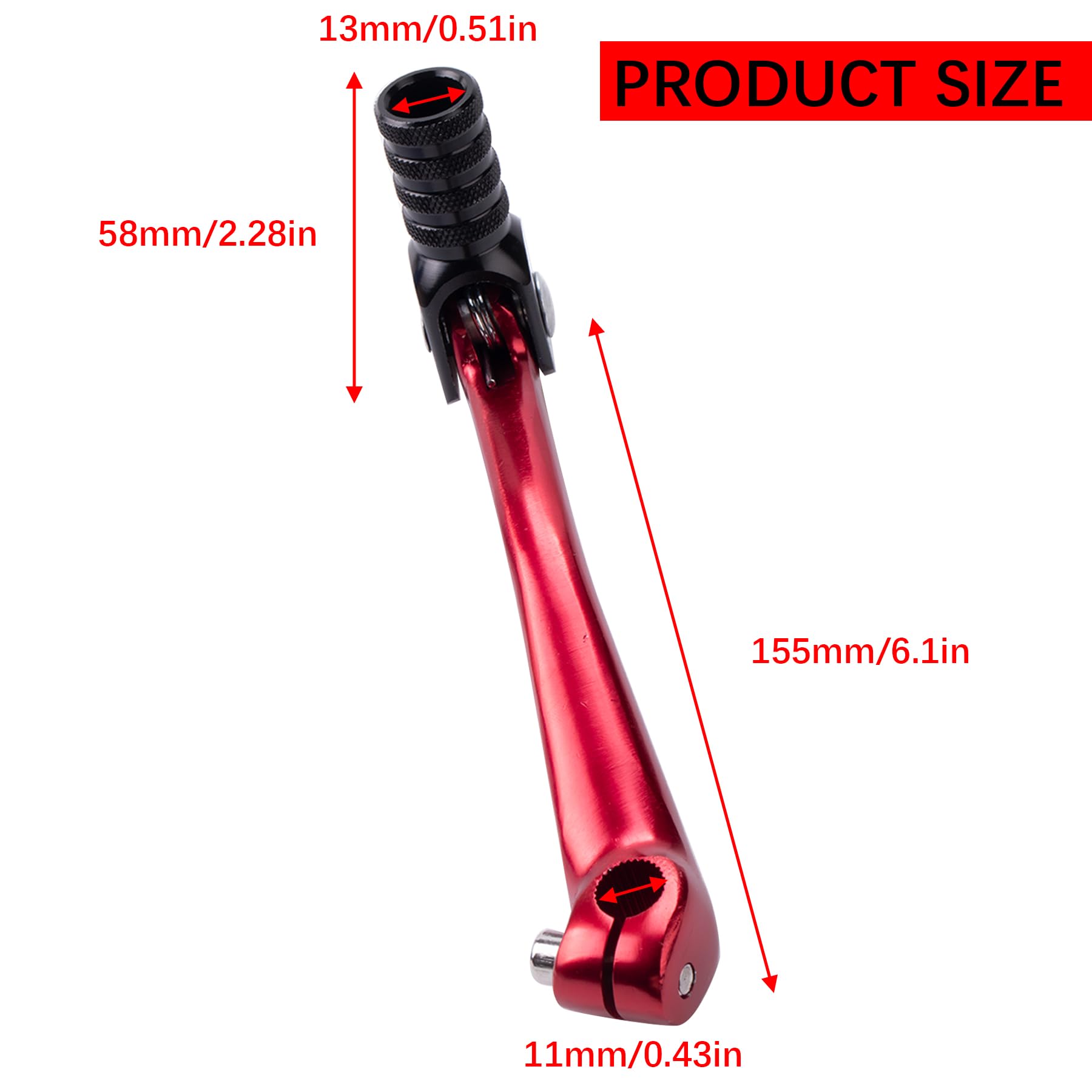 Otohans Automotive Cnc Aluminum 2'' Folding Gear Shifter Shift Lever Compatible With Honda Xr50 Crf50 Xr Crf 50Cc 70Cc 90Cc 110C