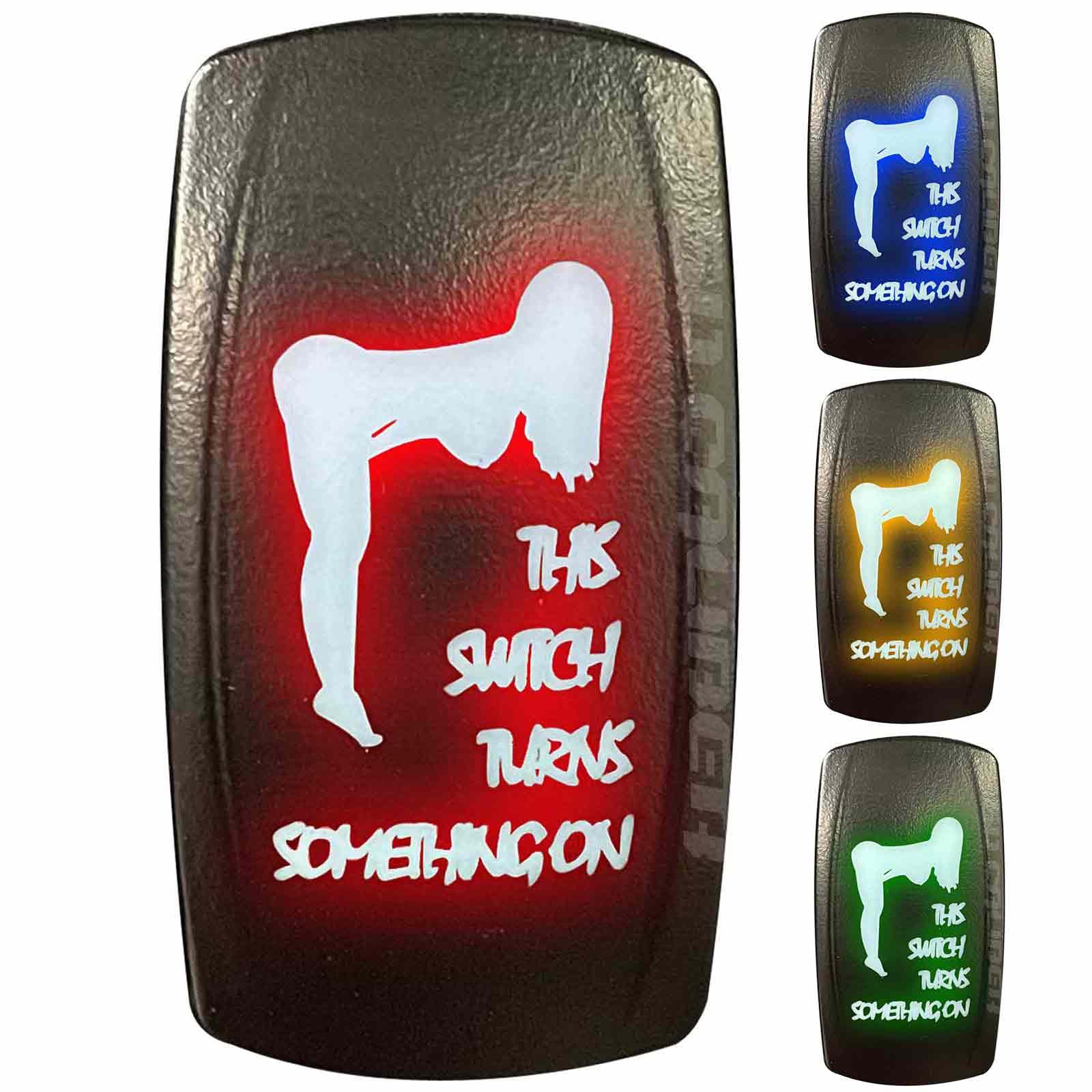 20A 12V Rocker Switch ON/Off Red LED Backlit - This Switch Turns Something On - UTV, Auto, Boat [5359-A37]