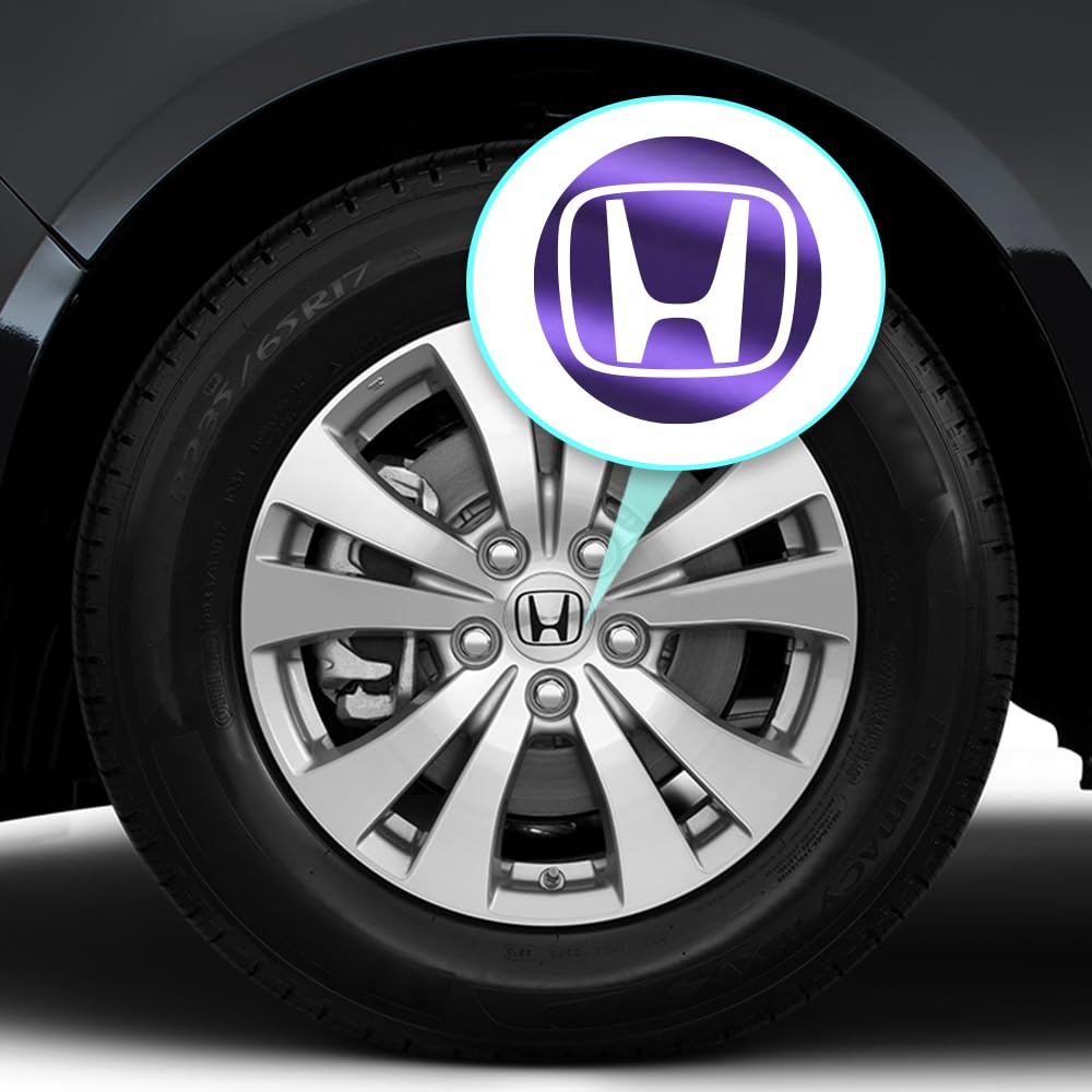 IPG Decal Made for Civic Accord CRV VTEC Si Logo Cap Inner or Outer Stckers Dcals (Center Cap:2.25) (4 Units) (Metallic Purple