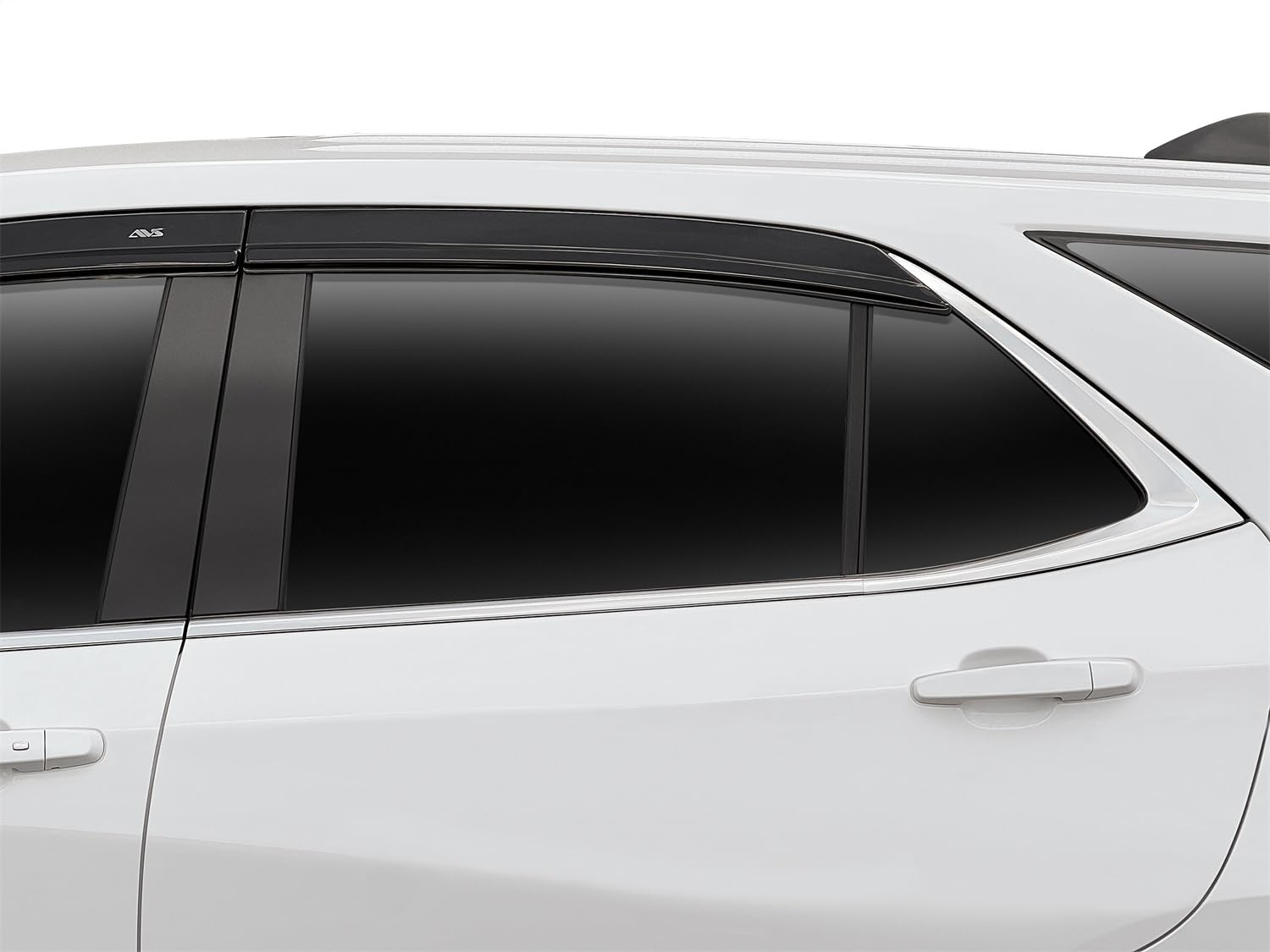 Auto Ventshade [AVS] Low Profile Rain Guards for 2018-2023 Chevrolet Equinox | Window Vent Visors, 4 pcs. - Dark Smoke | 894115