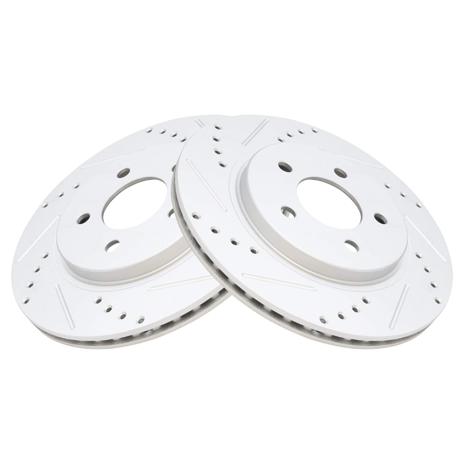 Trq Rear Performance Brake Rotors Set Premium G-Coated Compatible With 2005-2014 Ford Mustang