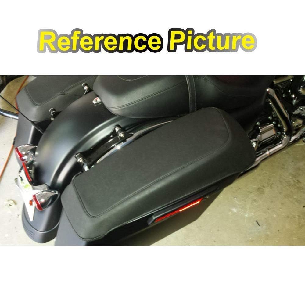 Dasen Saddlebag Speaker Lid Bra Protective Covers PU Leather Compatible with 1993-2013 Harley Touring Road King Electra Road Str