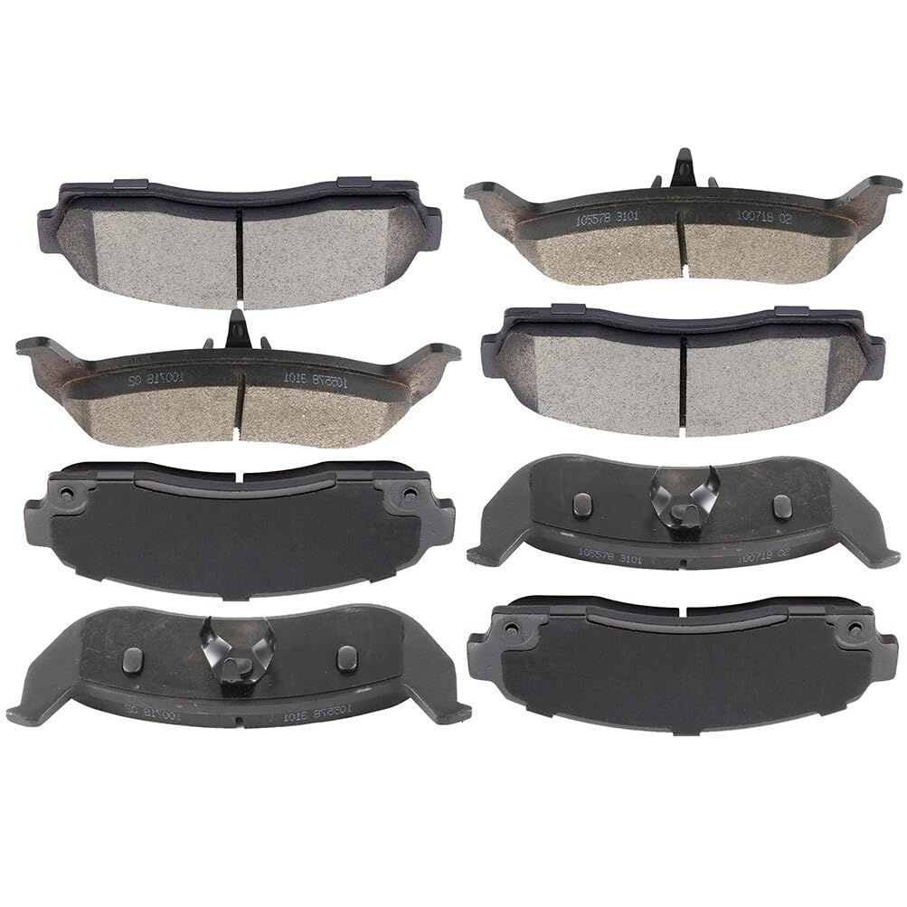 Cciyu D833 D932 Front & Rear Disc Brake Pads Kit For Ford For Explorer 2002-2005,For Mercury Mountaineer 2002-2005 8Pcs