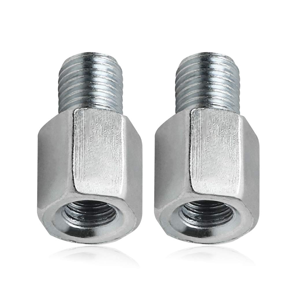 Flypig Universal Motorcycle Rear Mirror Adapters Thread - 10Mm Male To 8Mm Female Clockwise Threaded For Motorcycle Atv Scooter Pit Dirt-Bike Mini-Bike (Pack Of 2)