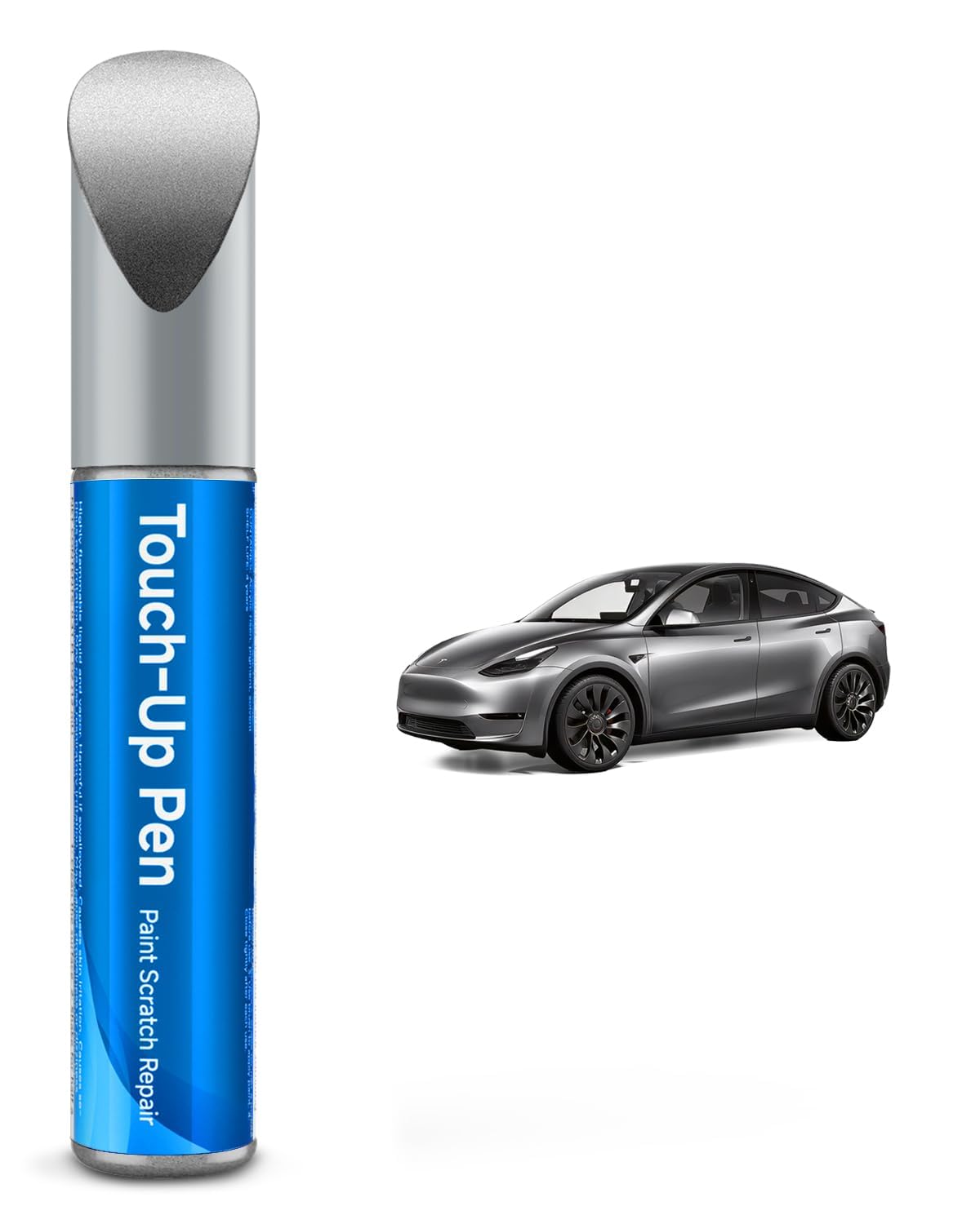 Teslaunch Quicksilver PN00 Touch Up Paint for Tesla Model 3/Y/S/X - OEM Original Touch Up Paint Pen for Tesla Scratches Repair (
