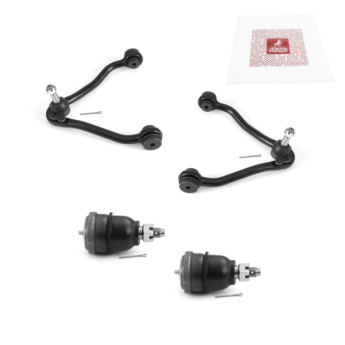 Metrix Premium Chassis Parts - 4 Pc Front L/R Upper Control Arm & Front Lower L/R Ball Joint Kit Fits 96-02 Chevrolet Express 25