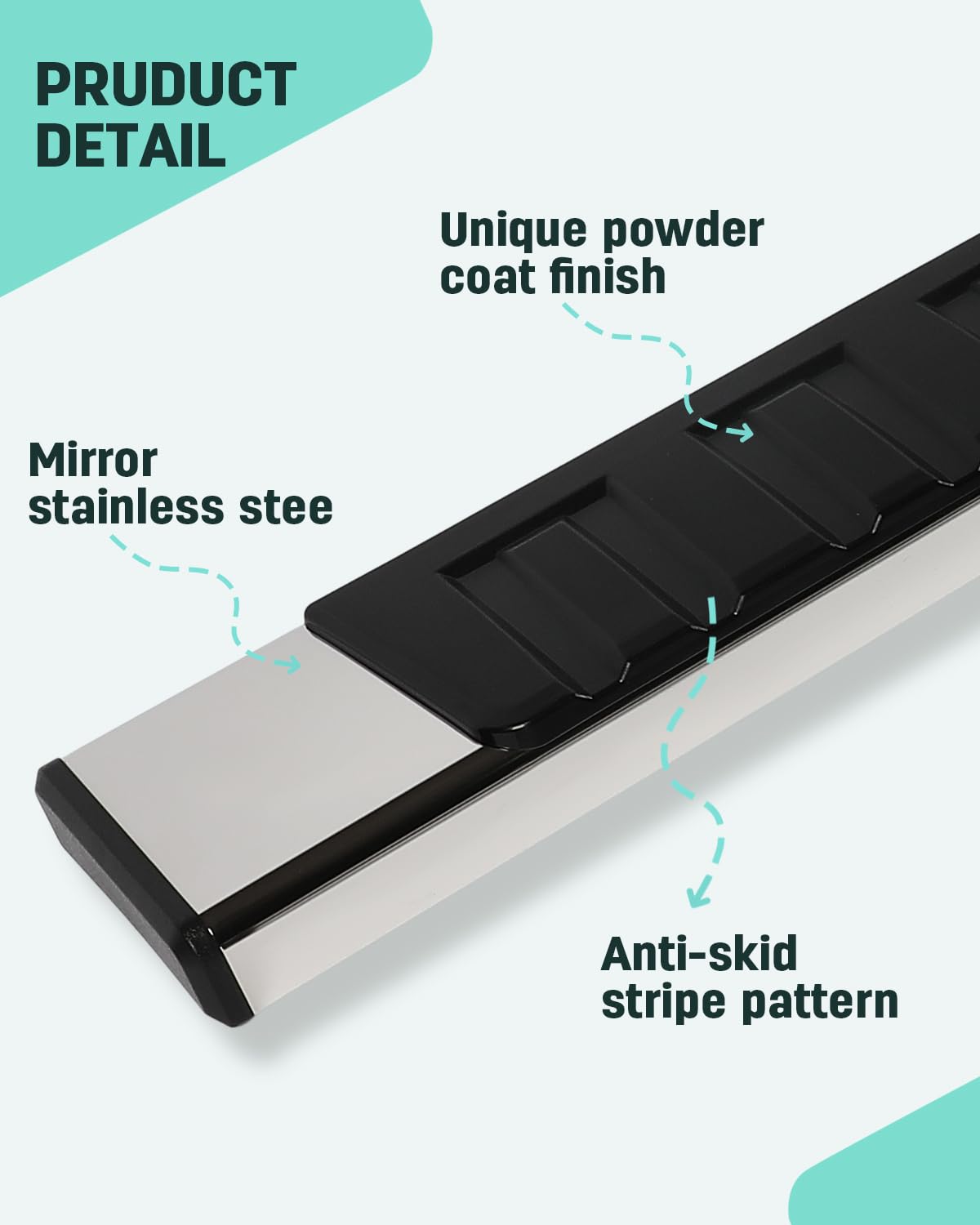 Scitoo 6 Inches Nerf Bar Running Boards Fit For 2019-2023 For Ram 1500 Crew Cab Stainless Steel Side Step Rock Sliders(Exclude 2019-2023 Classic)