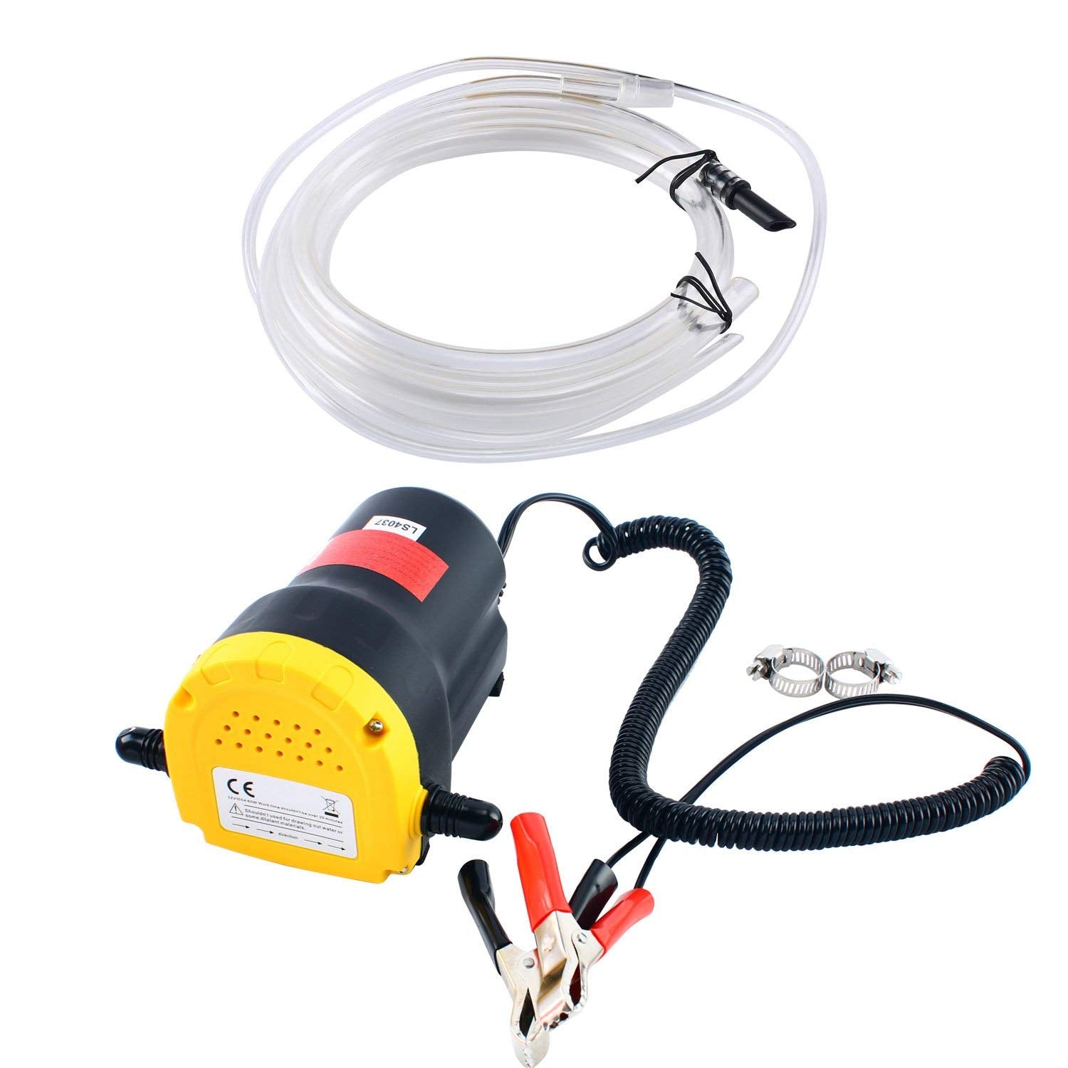 DasMarine 12V 60W Oil Change Pump Extractor, Oil/Diesel Fluid Pump Extractor Scavenge Oil Change Pump Transfer Suction Transfer