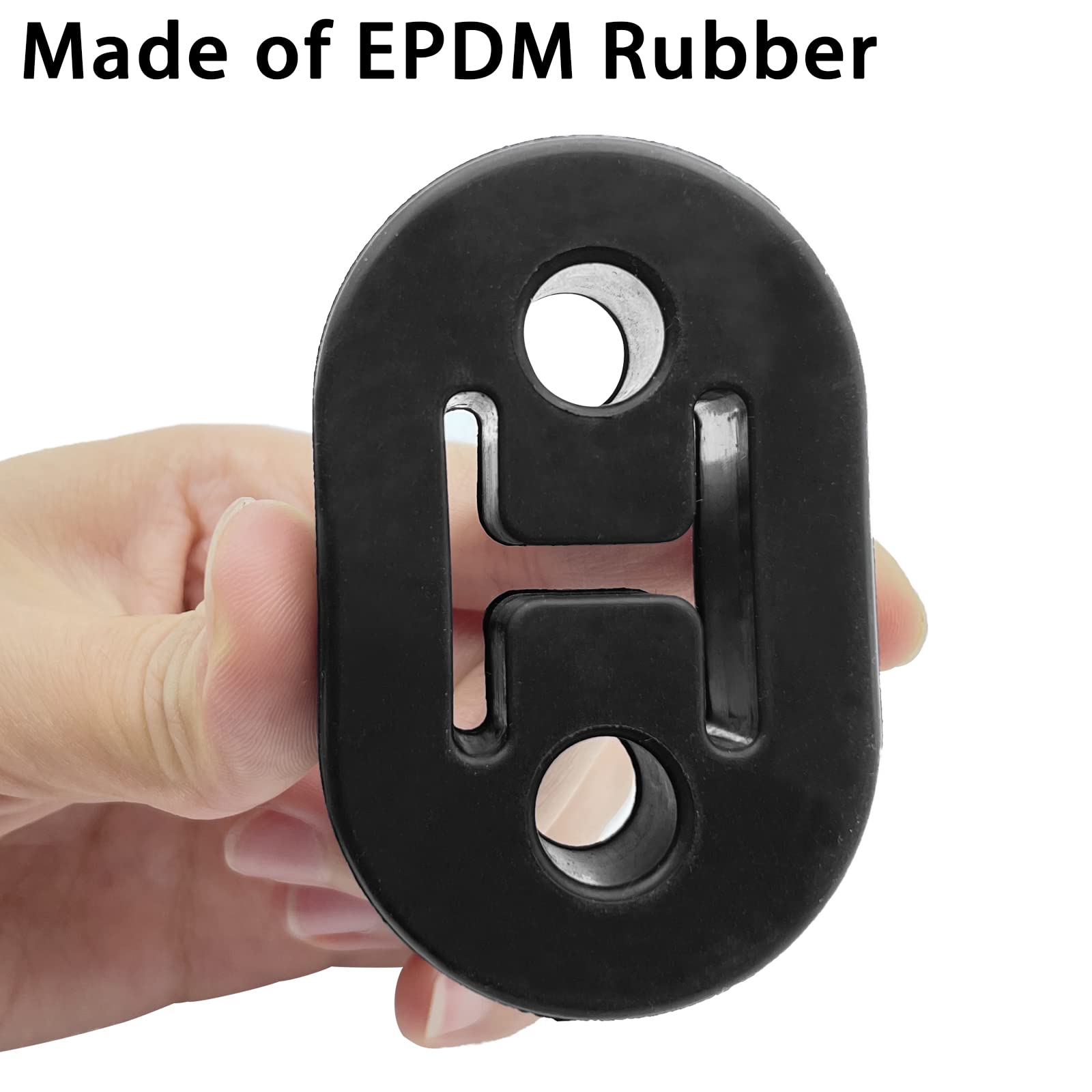 YOGEIER Car Exhaust Rubber Hanger, 2 Holes 11mm (0.43inch), Universal Exhaust Insulator Muffler Hanger, Muffler Bracket Bushing