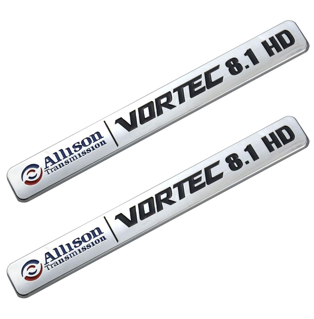 2 Pack Allison Transmission 8.1 Hd 8.1L Vortec Emblem Sticke Decals Badges Replacement For 2500Hd 3500Hd Gmc Silverado Sierra Tr