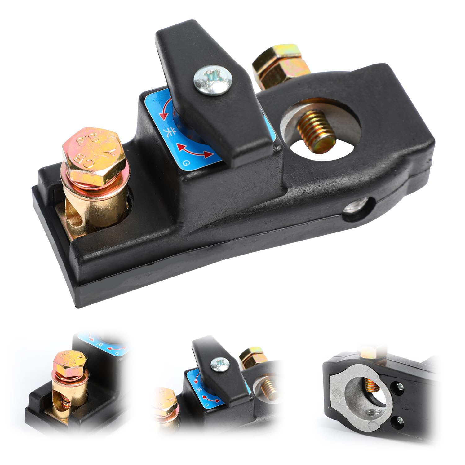 Battery Disconnect Switch, High Current Master Battery Power Cut Isolator Kill Switch, General Purpose Heavy Duty Battery Shutof