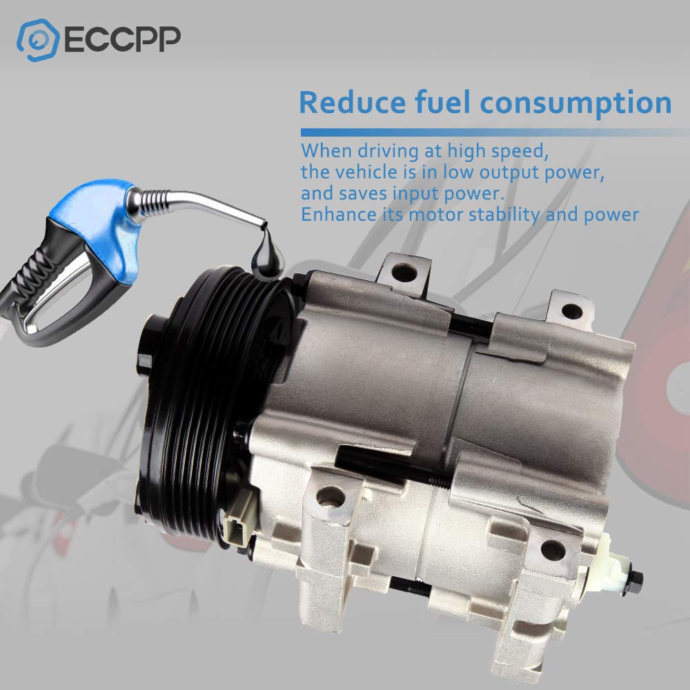 Eccpp A/C Compressor With Clutch 1994-2004 For Ford Bronco For F-250 For F-350 Mustang 4.9L 5.0L 5.8L Air Conditioning Compresso