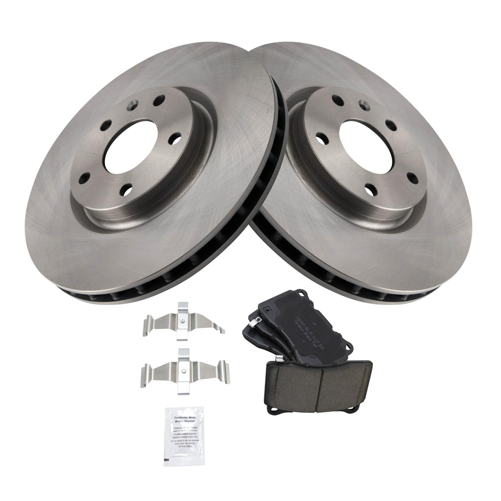 Trq Brake Pad & Rotor Kit Brake Pads Brake Rotor Ceramic Compatible With 2014-2019 Chevrolet Corvette